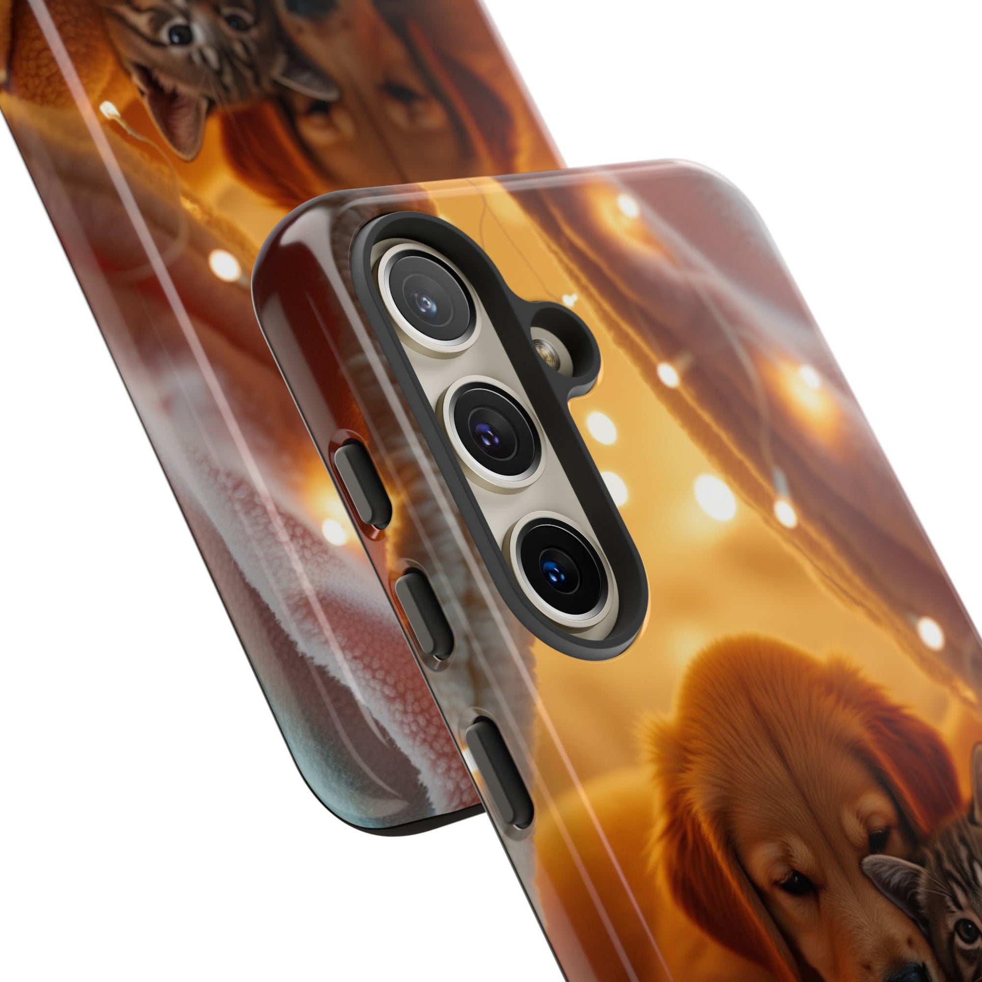 Pet Vibes Phone Case - Cute Dog & Cat Design, Animal Lover Gift, Customizable Pet Phone Cover, Collage Print Case for Kids