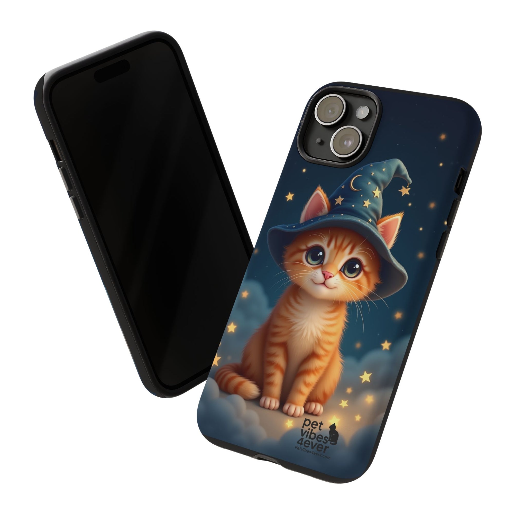 Cat-Themed Phone Case, Cute Cat Case, Pet Lover Gift, Kawaii Phone Accessory, Celestial Cat Design, Stylish Gadget Protector