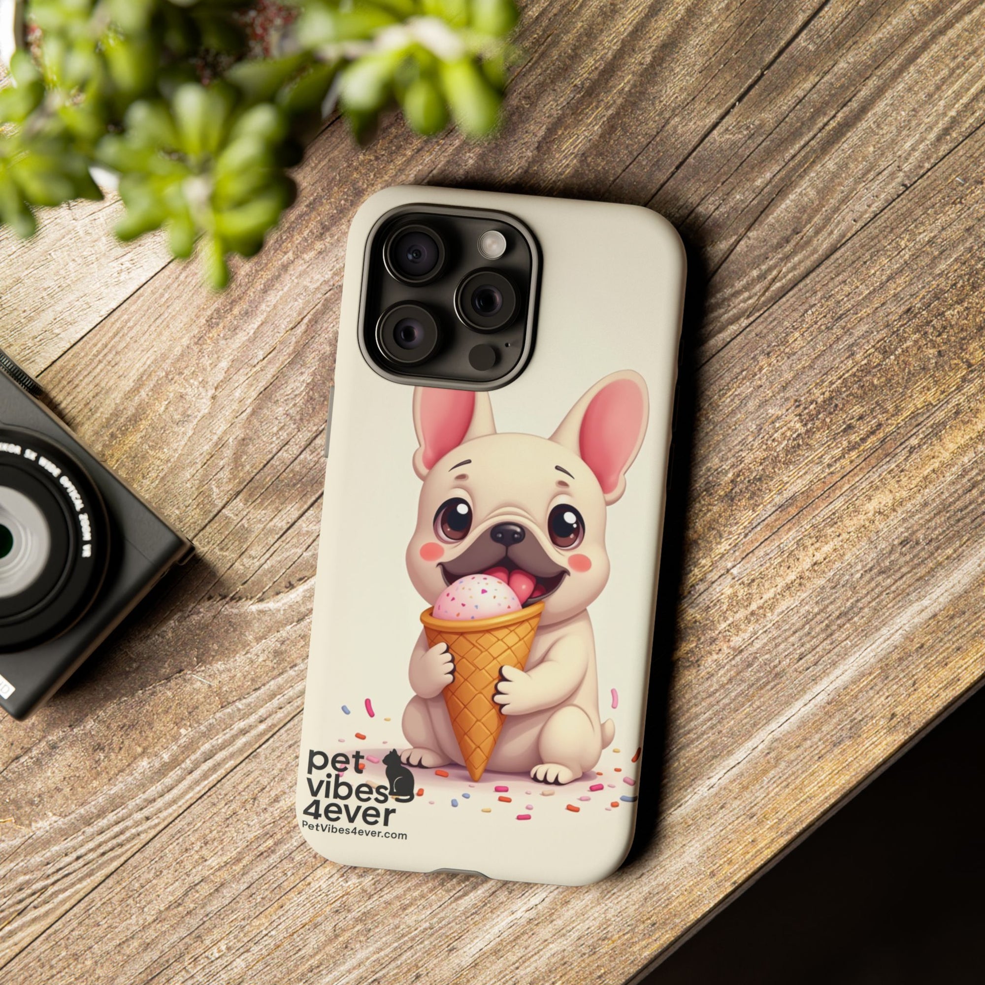 Cute Dog Case, Adorable Puppy Phone Cover, Pet Lover Gift, Ice Cream Design, Fun Accessories for Pet Owners