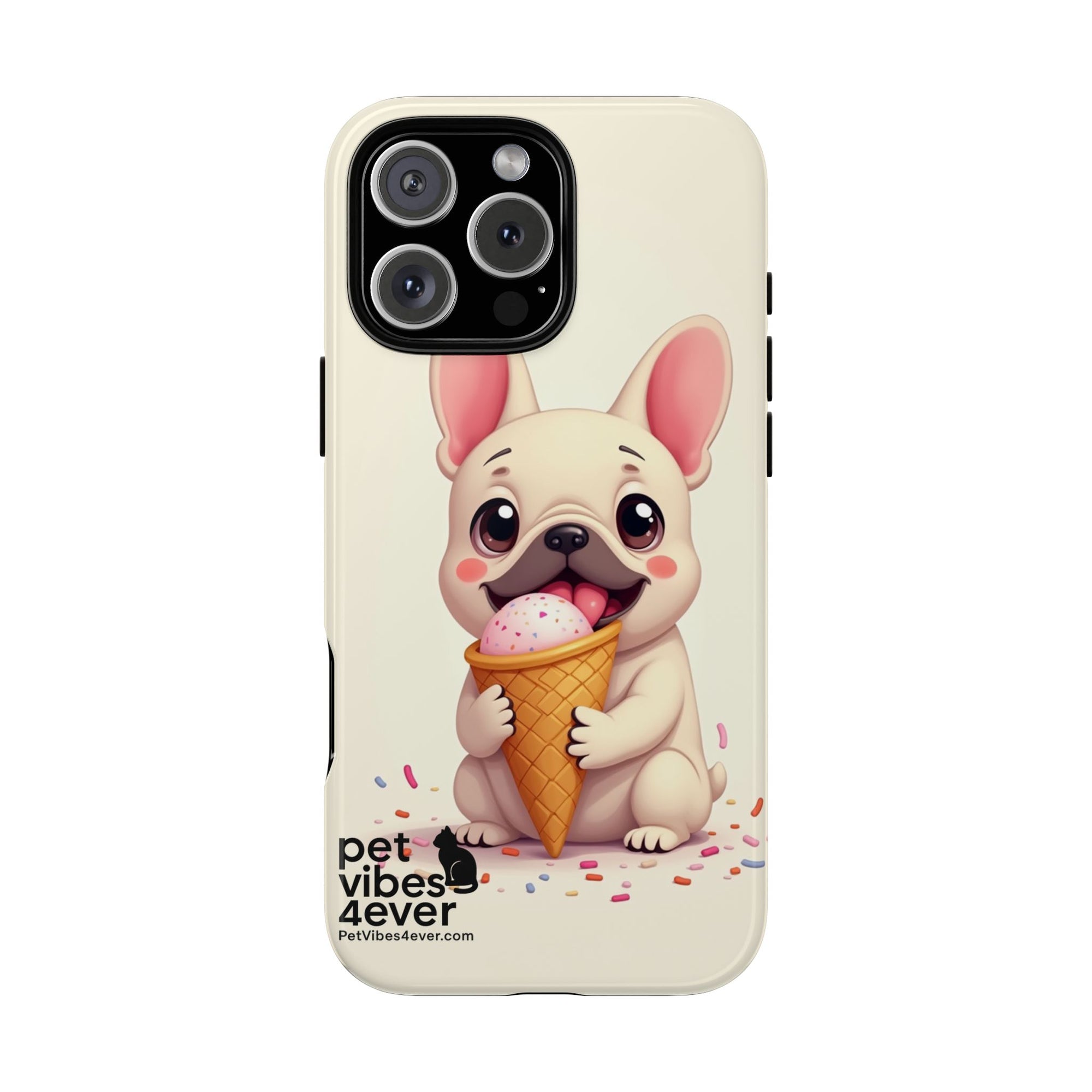 Cute Dog Case, Adorable Puppy Phone Cover, Pet Lover Gift, Ice Cream Design, Fun Accessories for Pet Owners