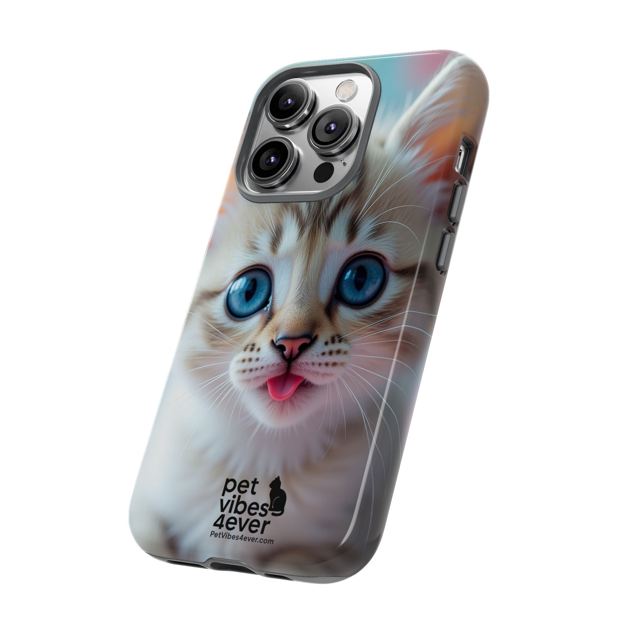 Cute Cat Phone Case, Pet Lover Gift, Unique Phone Cover, Animal Design Accessory, Fun Pet Vibes, Kitty Protection Shell