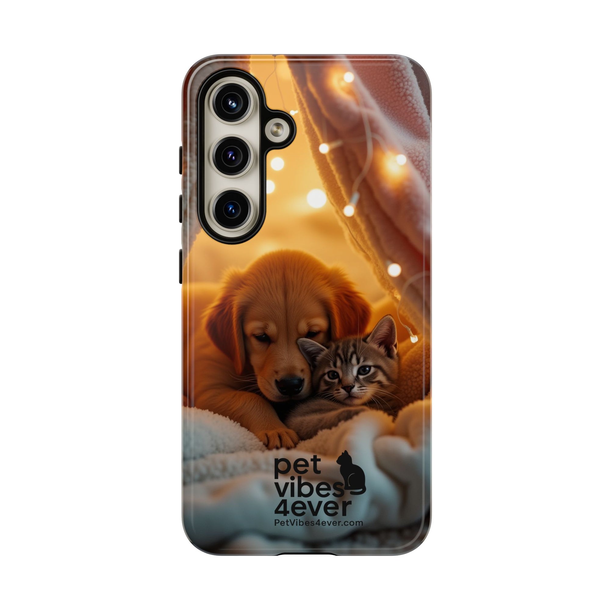 Pet Vibes Phone Case - Cute Dog & Cat Design, Animal Lover Gift, Customizable Pet Phone Cover, Collage Print Case for Kids