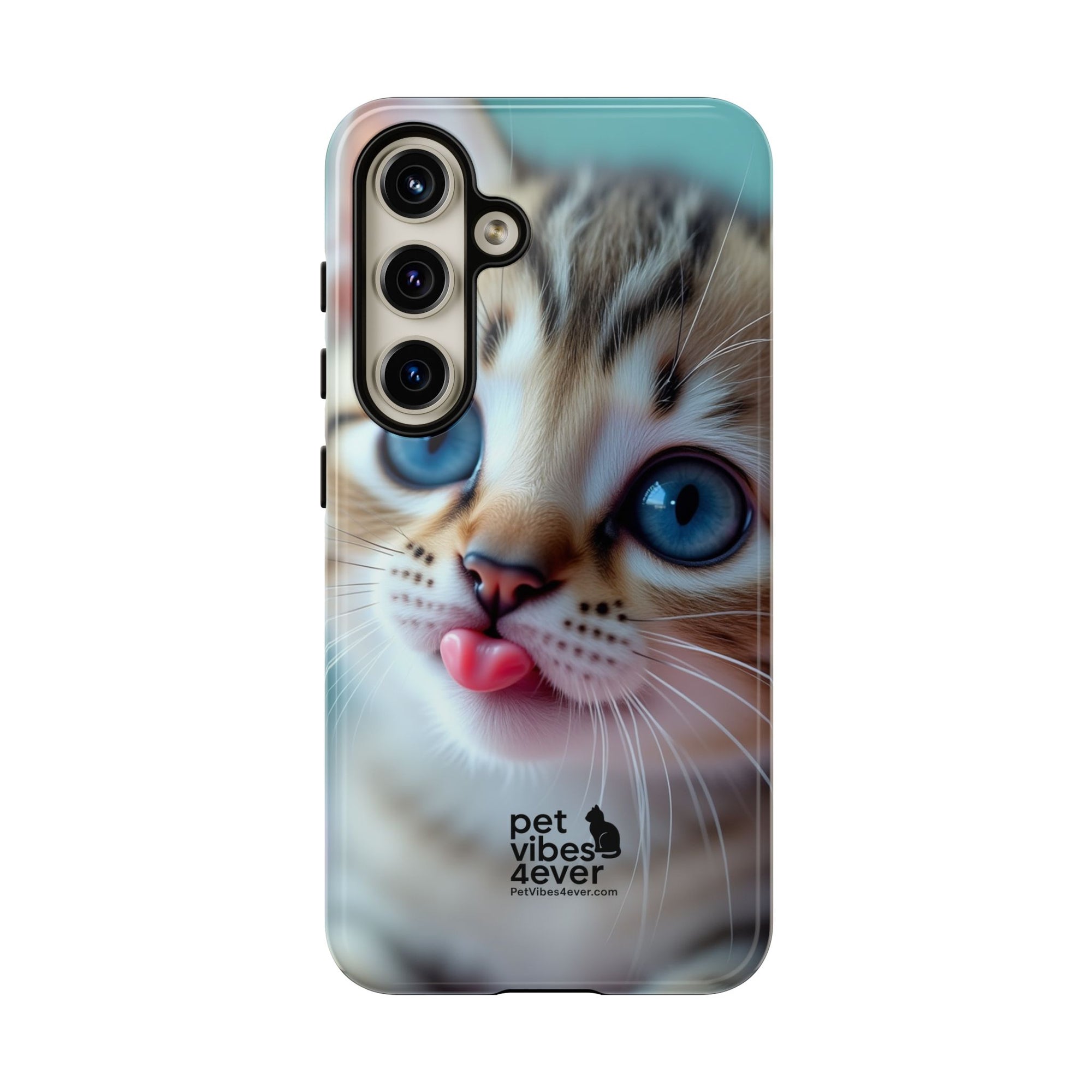 Cute Cat Phone Case, Pet Lover Gift, Durable Phone Cover, Animal Print Case, Cute Kitten Accessory