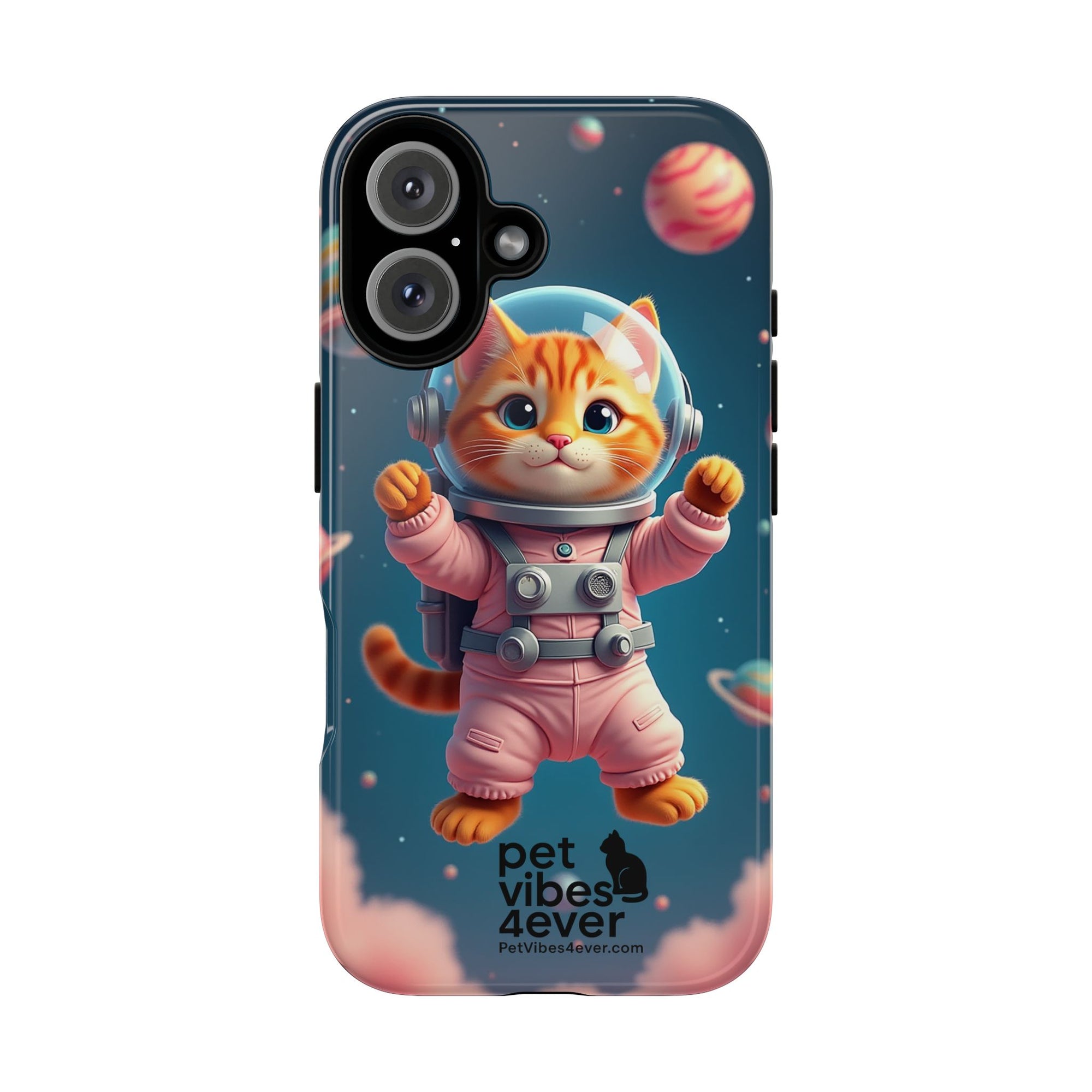 Cute Cat Phone Case, Cat Lovers Gift, Astrological Accessories, Fun Tech Gear, Space Theme Phone Cover
