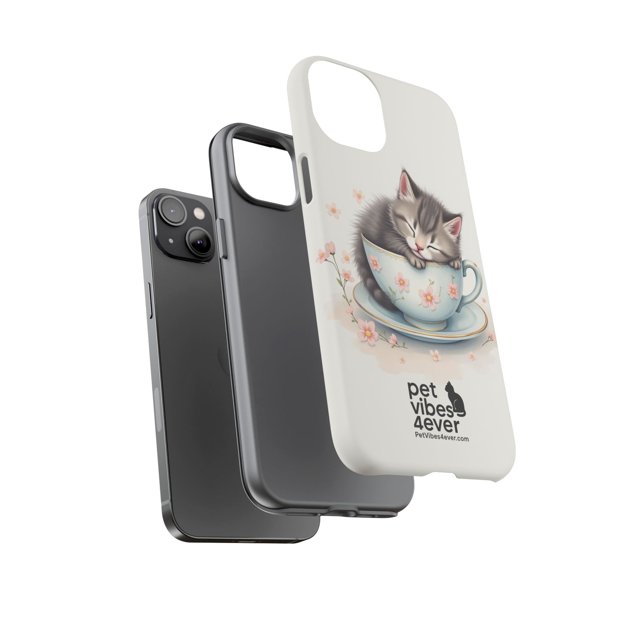 Cute Cat Phone Case - Tough Cases for Animal Lovers, Pet Gifts, Phone Accessories, Kitten Merchandise, Cute Cat Decor