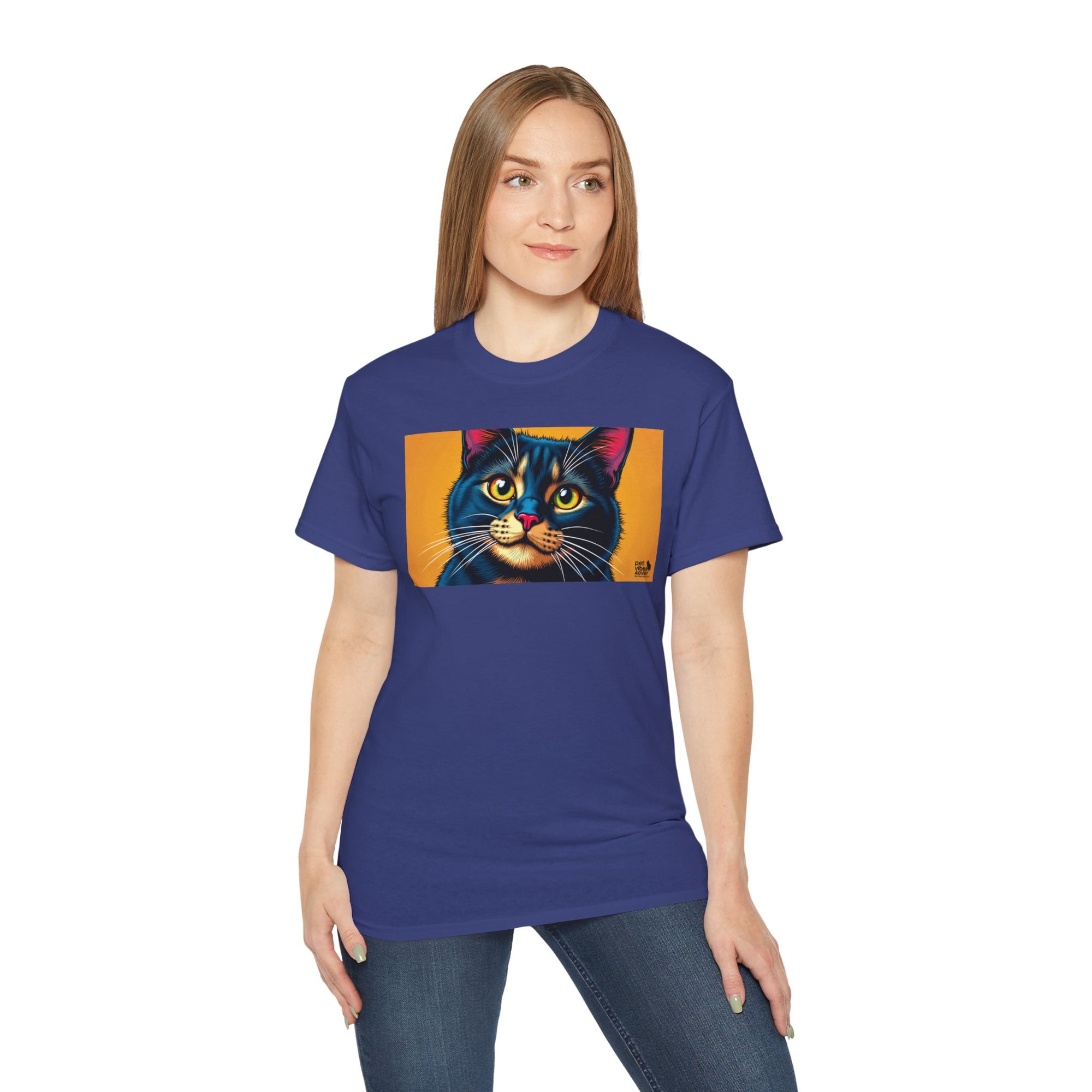 Whimsical Cat Art Tee, Funny Cat Lover Shirt, Gift for Cat Owners, Unique Pet Theme Apparel, Cozy Everyday Wear, Birthday Gift