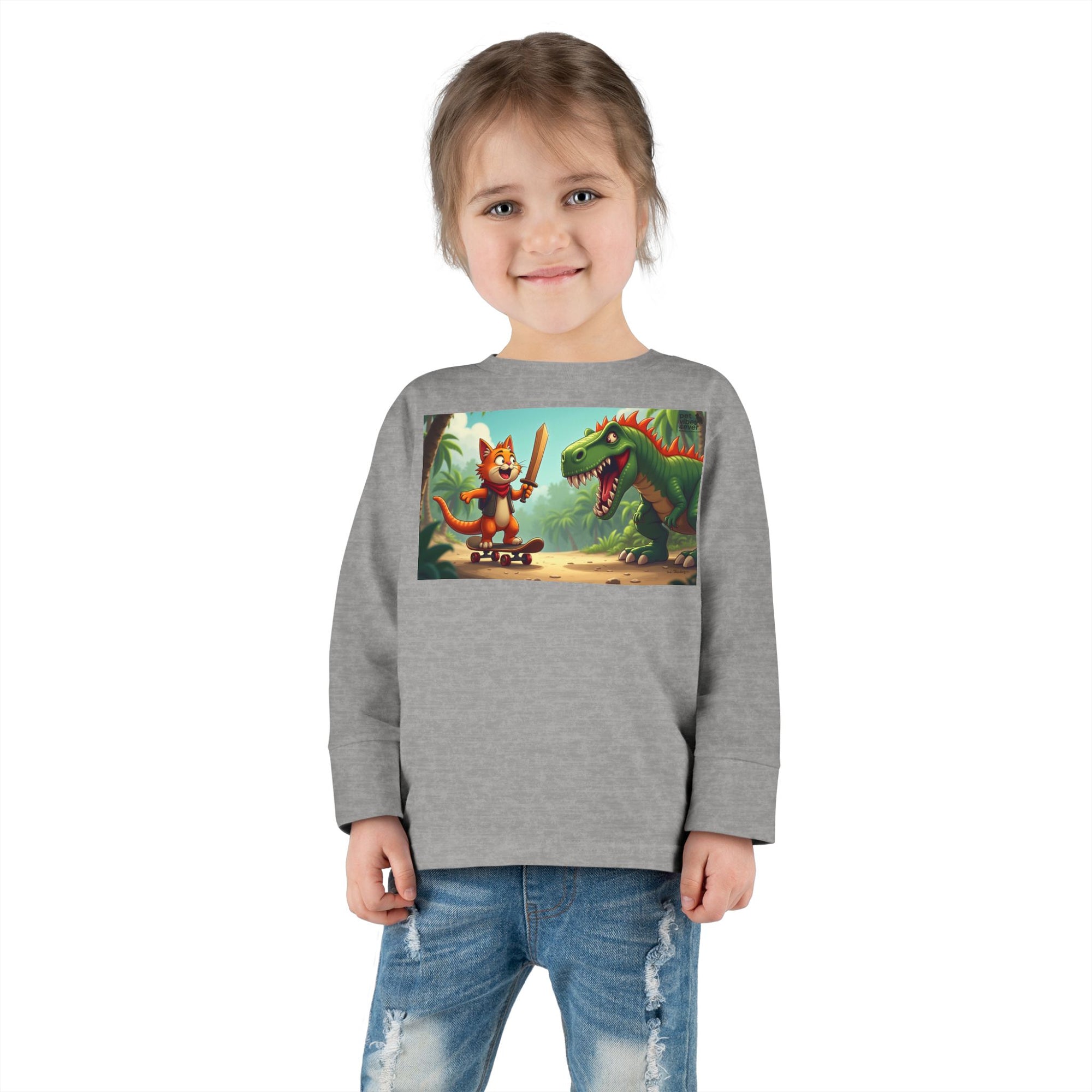 Whimsical Dinosaur Adventure Toddler Long Sleeve Tee - Perfect for Playdates, Birthdays, Family Outings, and Everyday Fun, Kids' [...]