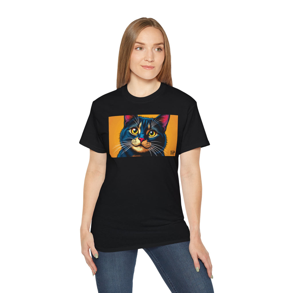 Whimsical Cat Art Tee, Funny Cat Lover Shirt, Gift for Cat Owners, Unique Pet Theme Apparel, Cozy Everyday Wear, Birthday Gift