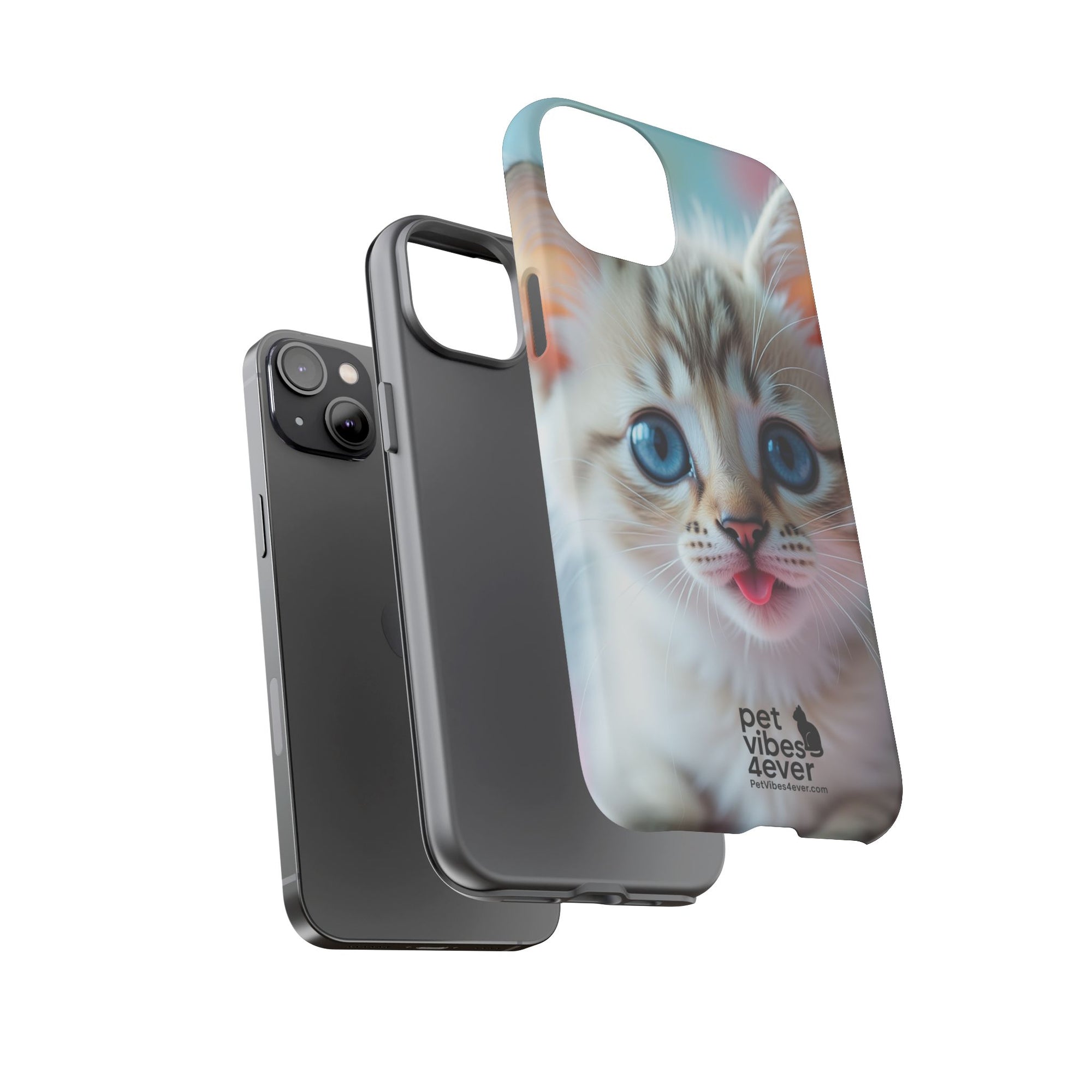 Cute Cat Phone Case, Pet Lover Gift, Unique Phone Cover, Animal Design Accessory, Fun Pet Vibes, Kitty Protection Shell
