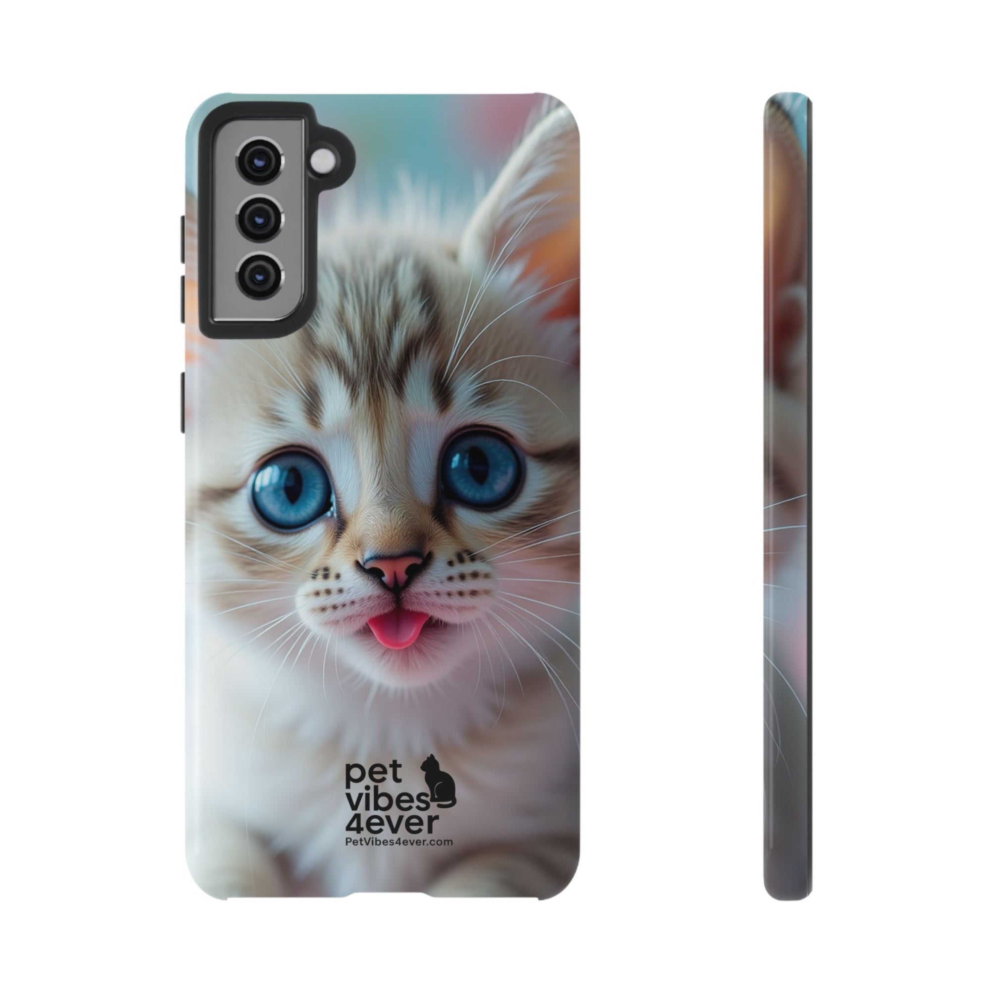 Cute Cat Phone Case with Pet Vibes, Perfect Gift for Cat Lovers, Fun Tech Accessories for Birthdays, Animal Lovers, Kawaii Style