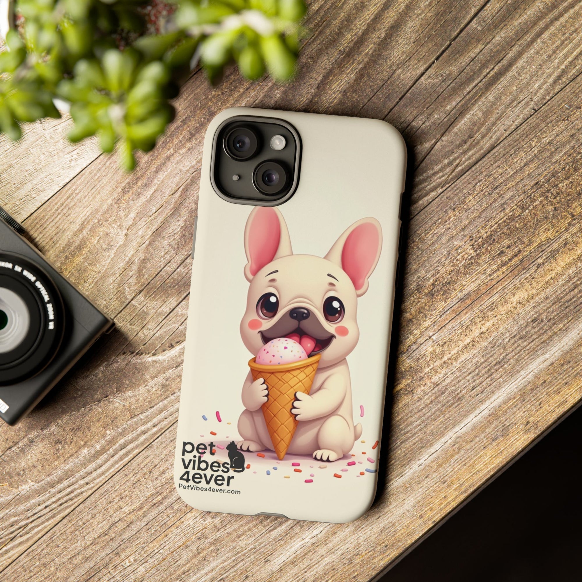 Cute Dog Case, Adorable Puppy Phone Cover, Pet Lover Gift, Ice Cream Design, Fun Accessories for Pet Owners