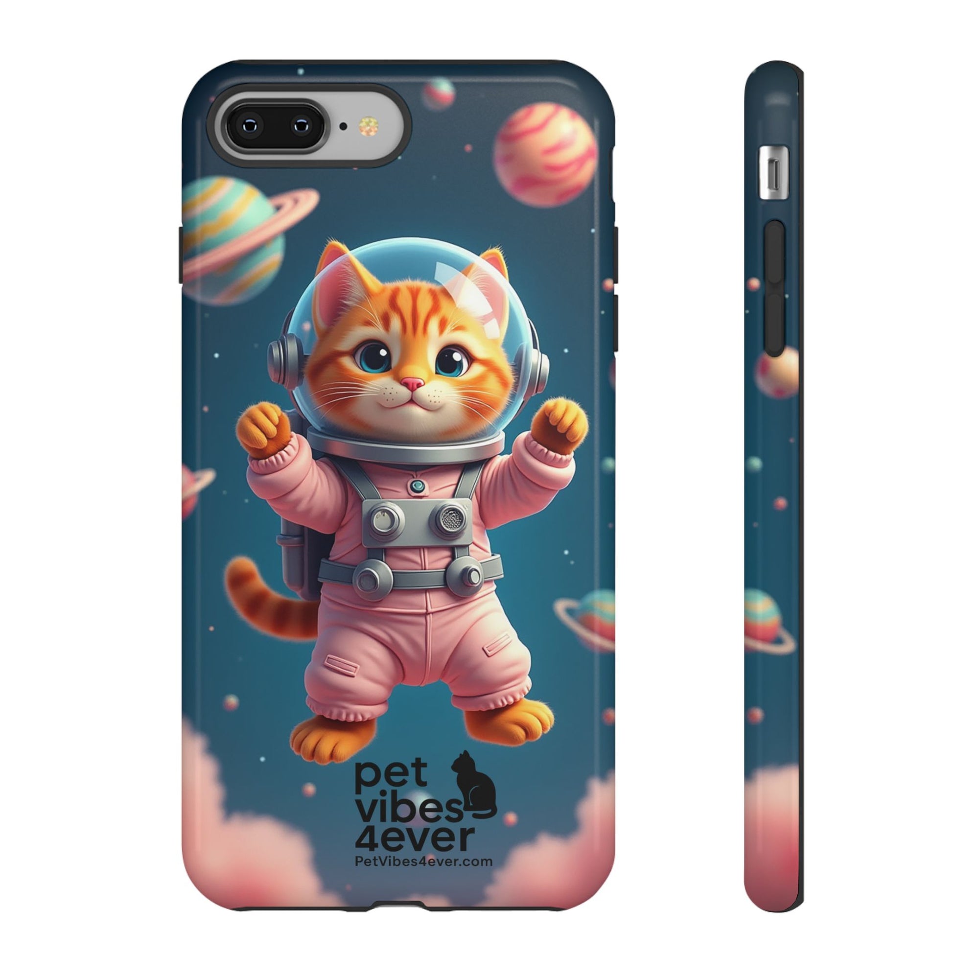 Cute Cat Phone Case, Cat Lovers Gift, Astrological Accessories, Fun Tech Gear, Space Theme Phone Cover