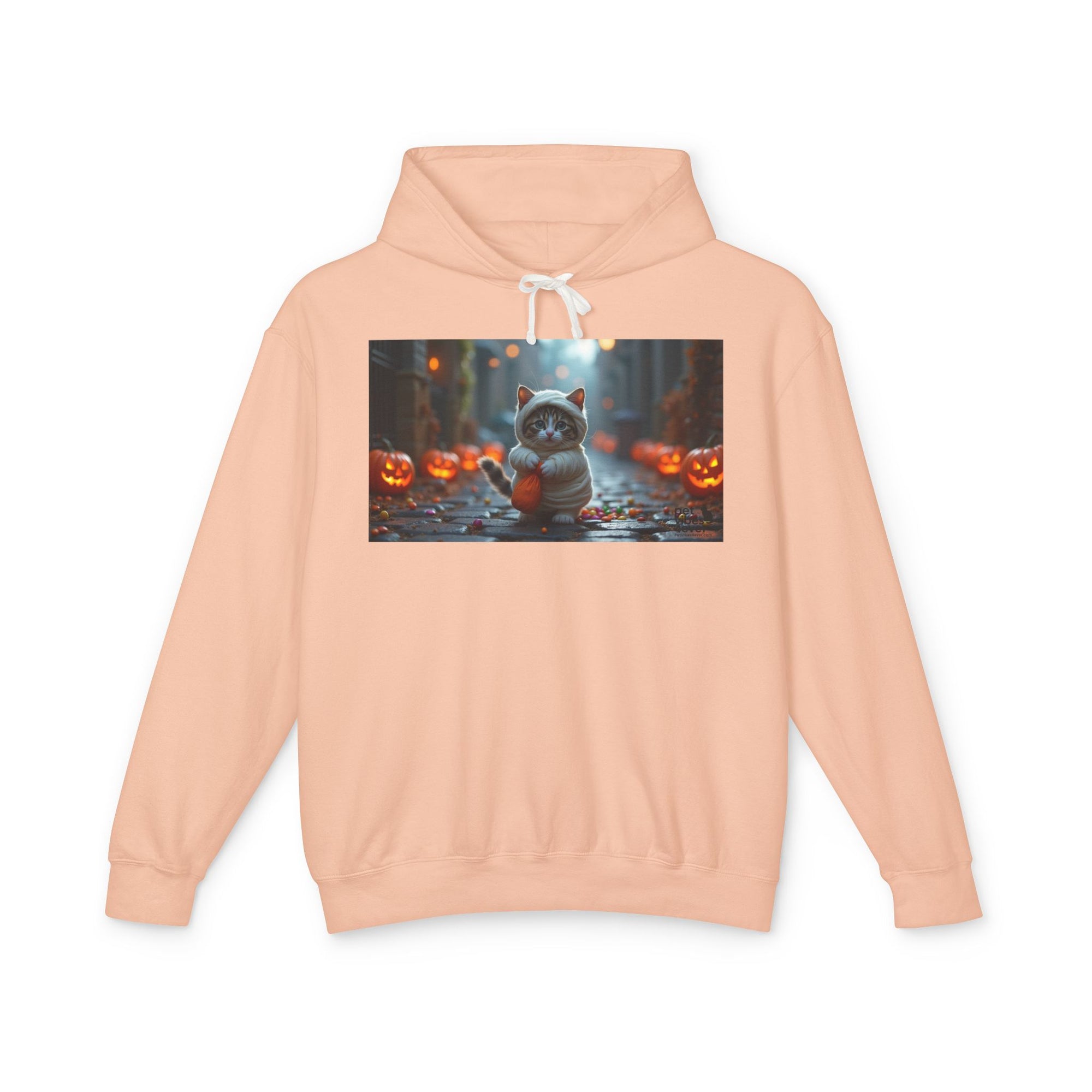 Halloween Cat Unisex Hoodie, Cozy Sweatshirt for Fall, Cute Pumpkin Design, Gift for Cat Lovers, Perfect for Halloween