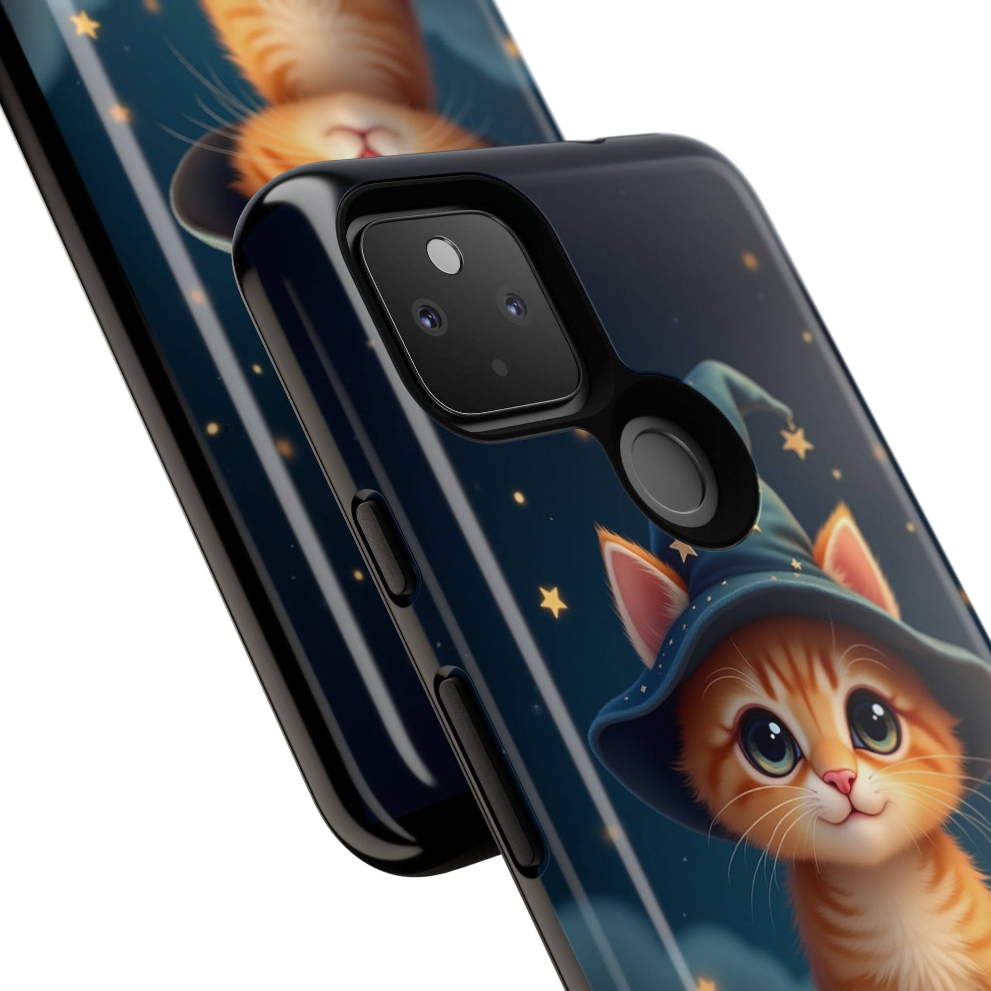 Cat-Themed Phone Case, Cute Cat Case, Pet Lover Gift, Kawaii Phone Accessory, Celestial Cat Design, Stylish Gadget Protector