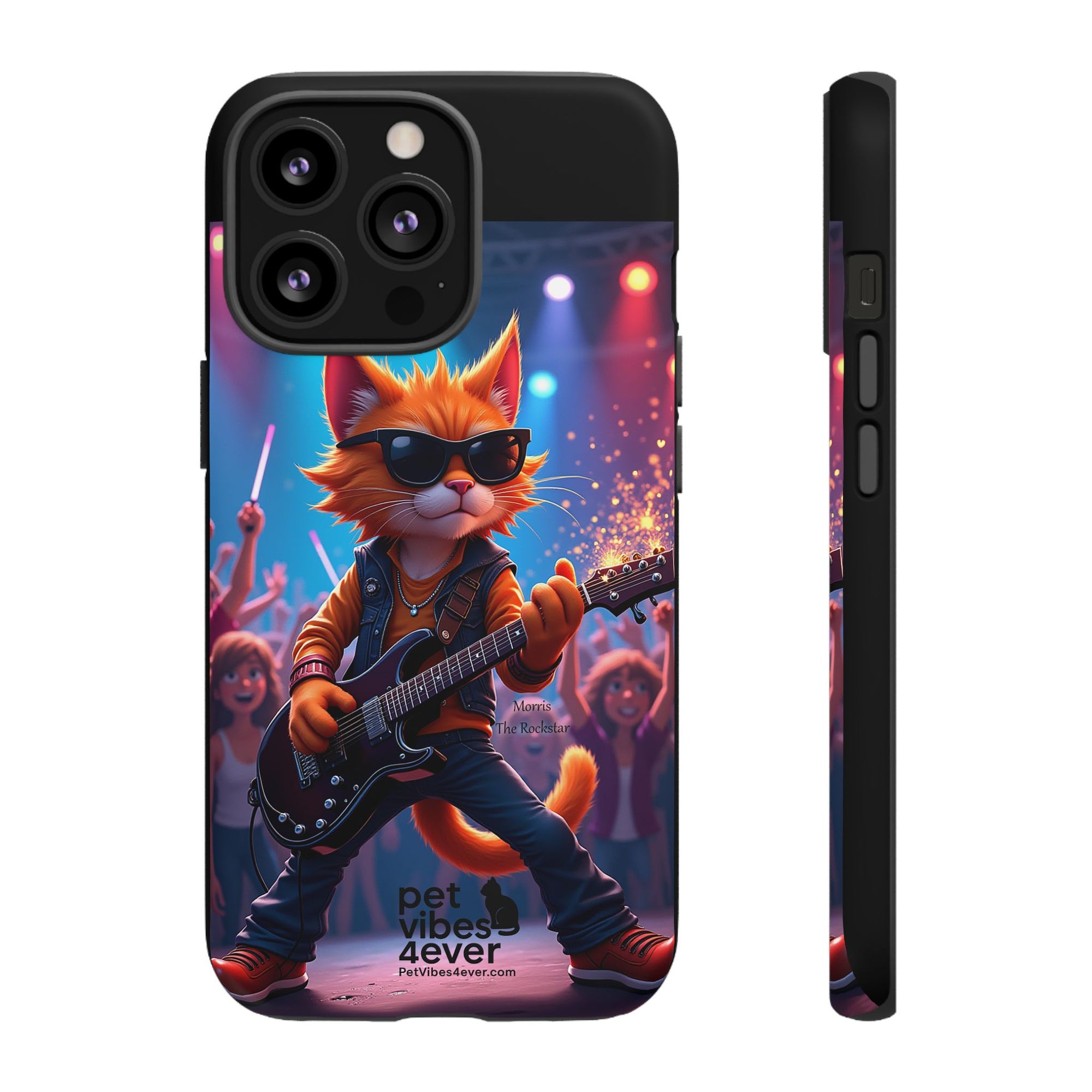 Rocking Cat Phone Case, Fun Cat Phone Cover, Cool Pet Vibes Gift, Music Lover Accessory, Unique Cat Phone Case