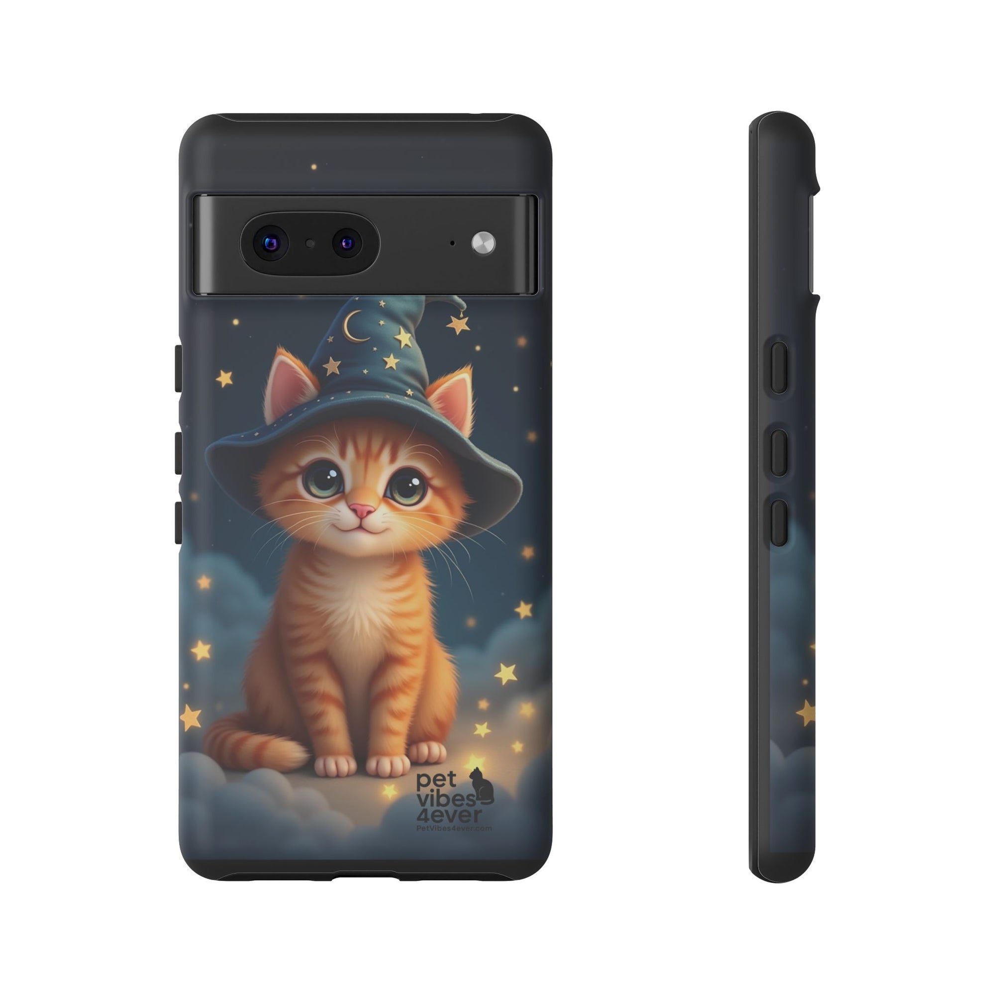 Cat-Themed Phone Case, Cute Cat Case, Pet Lover Gift, Kawaii Phone Accessory, Celestial Cat Design, Stylish Gadget Protector