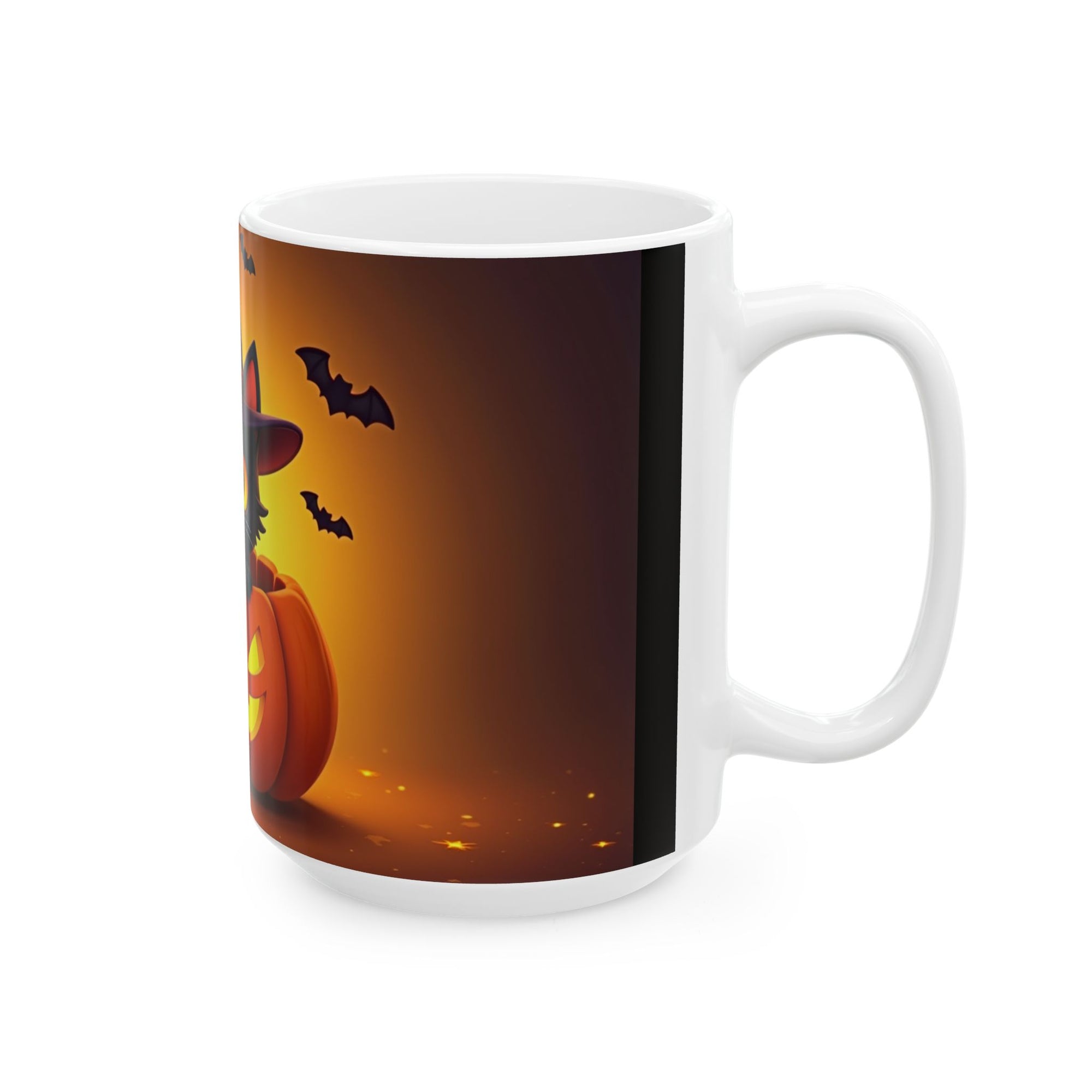 Halloween Cat Pumpkin Mug - Perfect for Coffee Lovers, Holiday Gifts, Spooky Decor, Cat Enthusiasts, or Fall Celebrations