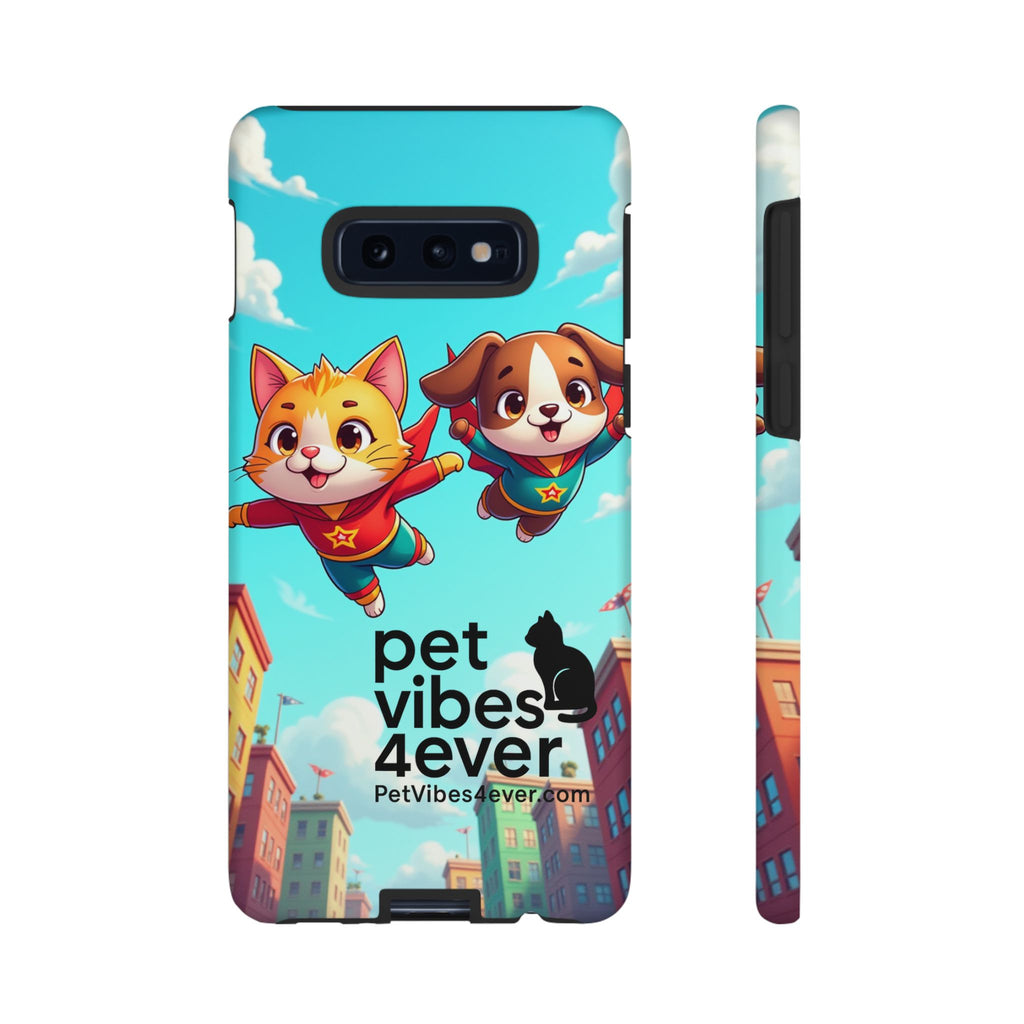 Pet Vibes Forever Tough Phone Cases, Cute Dog and Cat Design, Pet Lover Gift, Fun Phone Accessory, Animal Theme Decor
