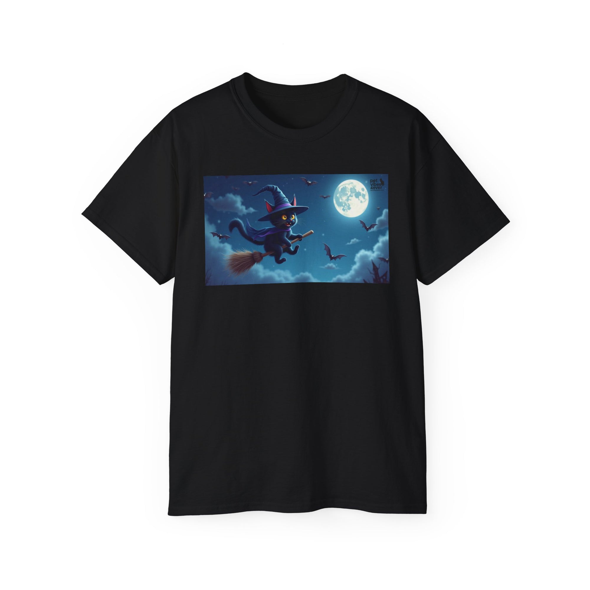 Moonlit Witch Unisex Tee | Spooky Vibes, Halloween Must-Have, Cozy Gift, Comfortable Everyday Wear, Magical Spirit Apparel