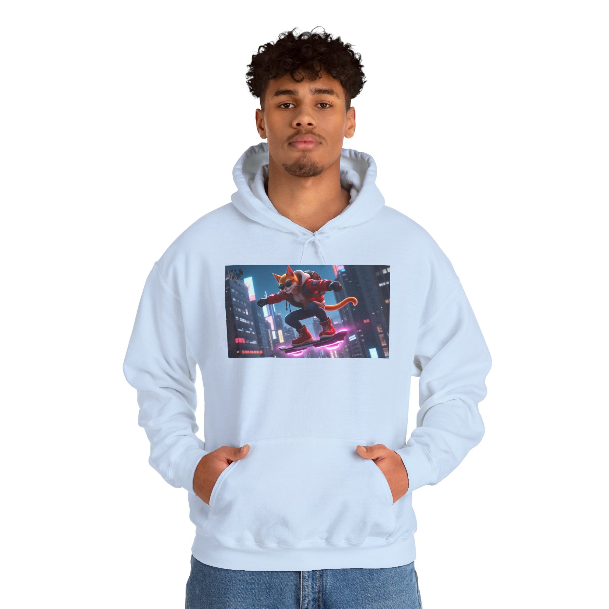 Urban Jungle Unisex Hoodie - Retro Neon Design, Streetwear Sweatshirt, Perfect for Teens, Gift for Video Game Lovers, Cozy Layering