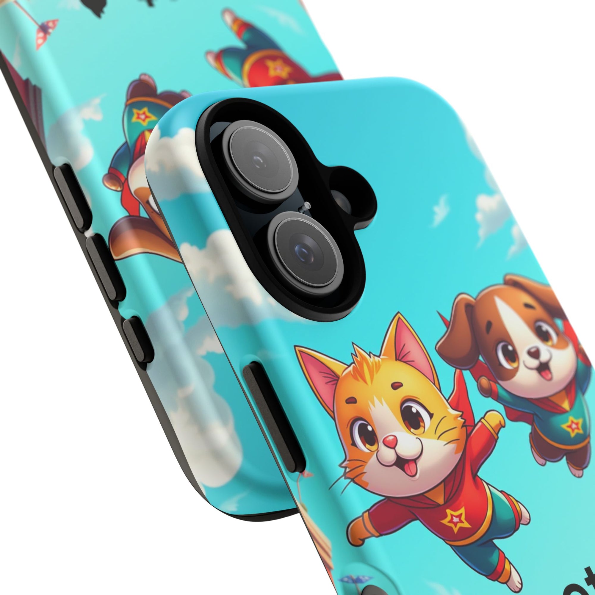 Pet Vibes Phone Case - Playful Cat and Dog Design, Animal Lover Gift, Cute Pet Accessory, Colorful Phone Cover, Fun Pet Gifts