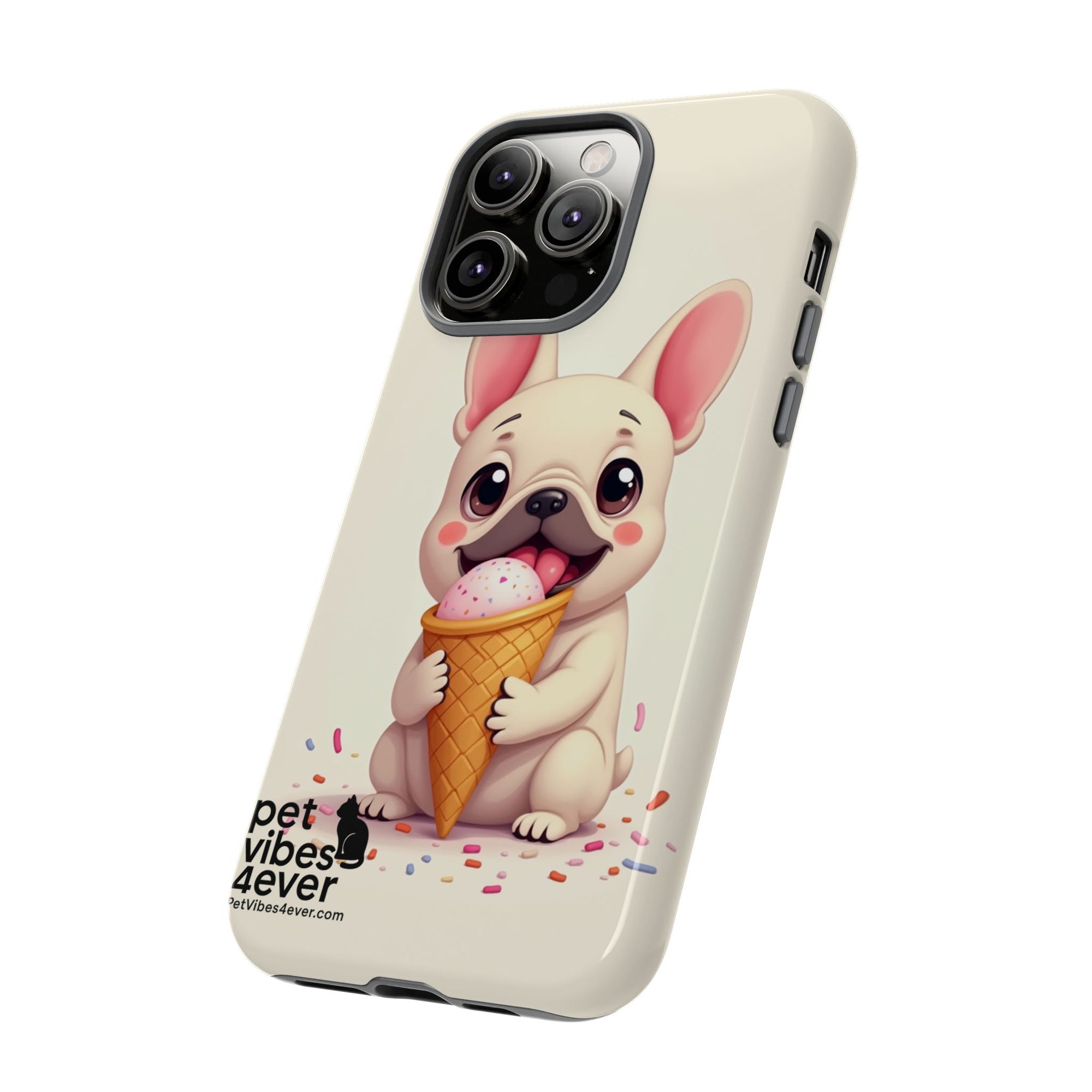 Cute Dog Case, Adorable Puppy Phone Cover, Pet Lover Gift, Ice Cream Design, Fun Accessories for Pet Owners