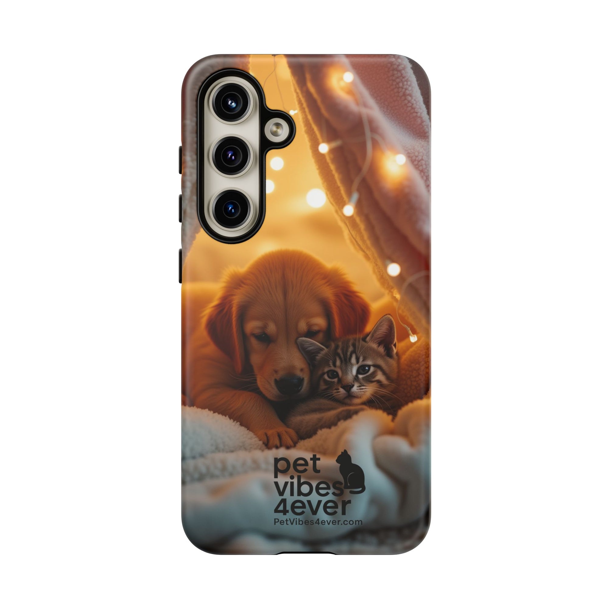 Pet Vibes Phone Case - Cute Dog & Cat Design, Animal Lover Gift, Customizable Pet Phone Cover, Collage Print Case for Kids