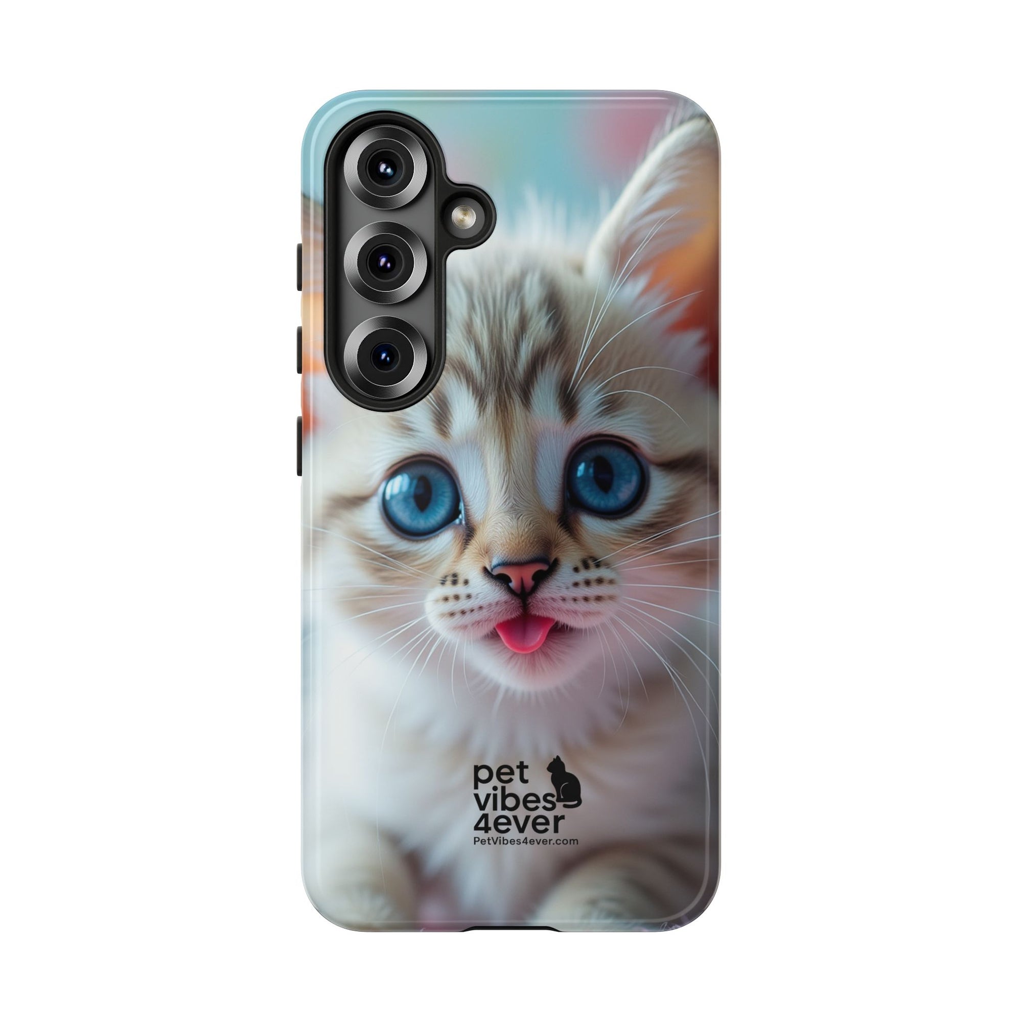 Cute Cat Phone Case with Pet Vibes, Perfect Gift for Cat Lovers, Fun Tech Accessories for Birthdays, Animal Lovers, Kawaii Style
