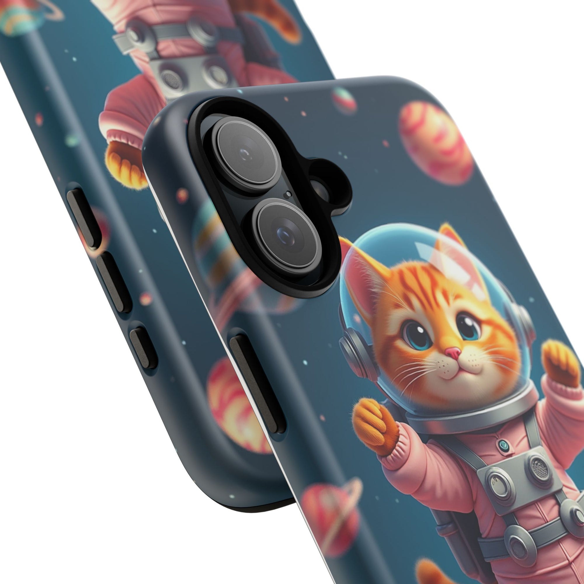Cute Cat Phone Case, Cat Lovers Gift, Astrological Accessories, Fun Tech Gear, Space Theme Phone Cover