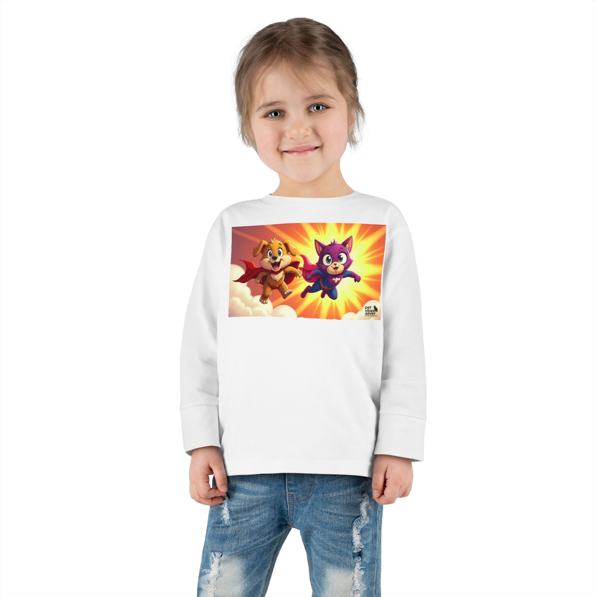 Toddler Superhero Long Sleeve Tee, Kids Shirt, Playtime Apparel, Gift for Toddlers, Fun Family Outing Clothing