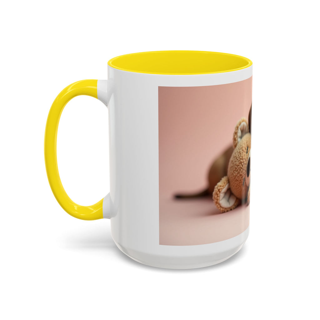 Cute Dog and Toy Accent Coffee Mug - Perfect for Pet Lovers, Gift for Animal Enthusiasts, Adorable Mug for Home and Office