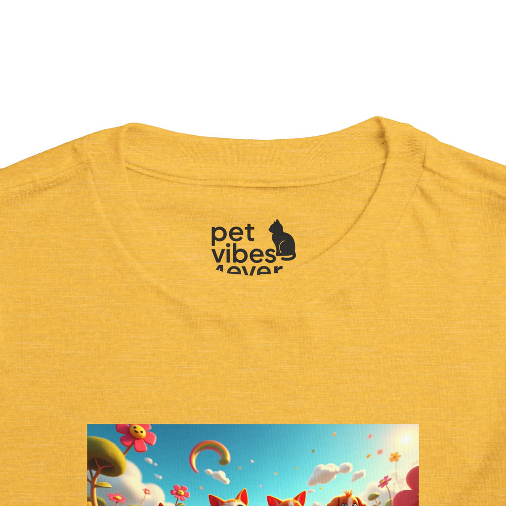 Colorful Toddler Short Sleeve Tee, Fun Kids T-Shirt, Summer Playwear, Birthday Gift, Rainbow Design Tee, Everyday Playwear