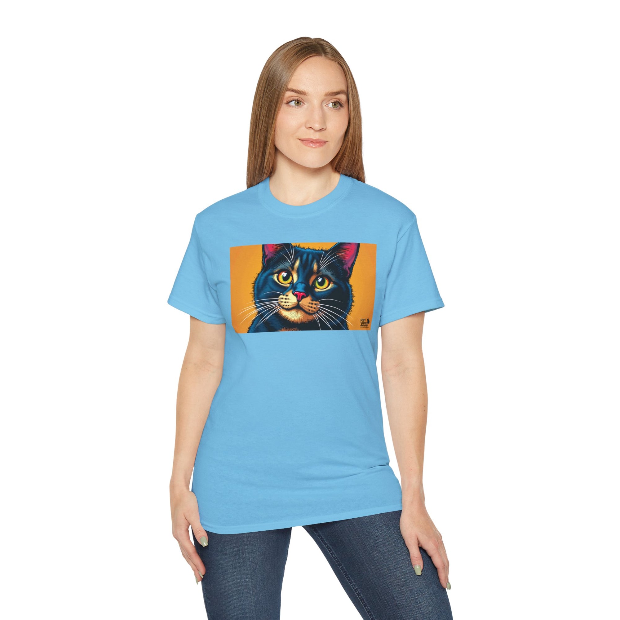 Whimsical Cat Art Tee, Funny Cat Lover Shirt, Gift for Cat Owners, Unique Pet Theme Apparel, Cozy Everyday Wear, Birthday Gift