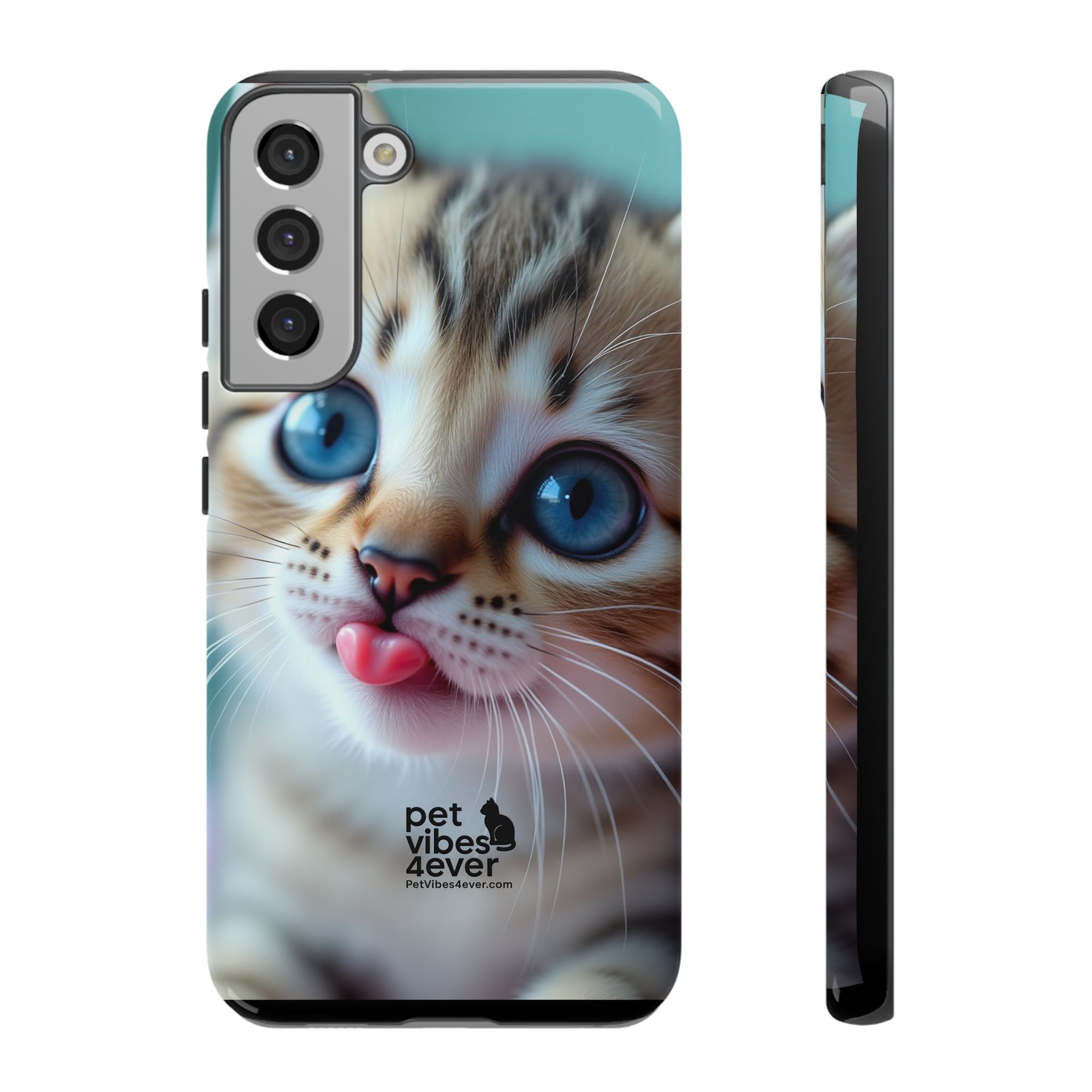Cute Cat Phone Case, Pet Lover Gift, Durable Phone Cover, Animal Print Case, Cute Kitten Accessory