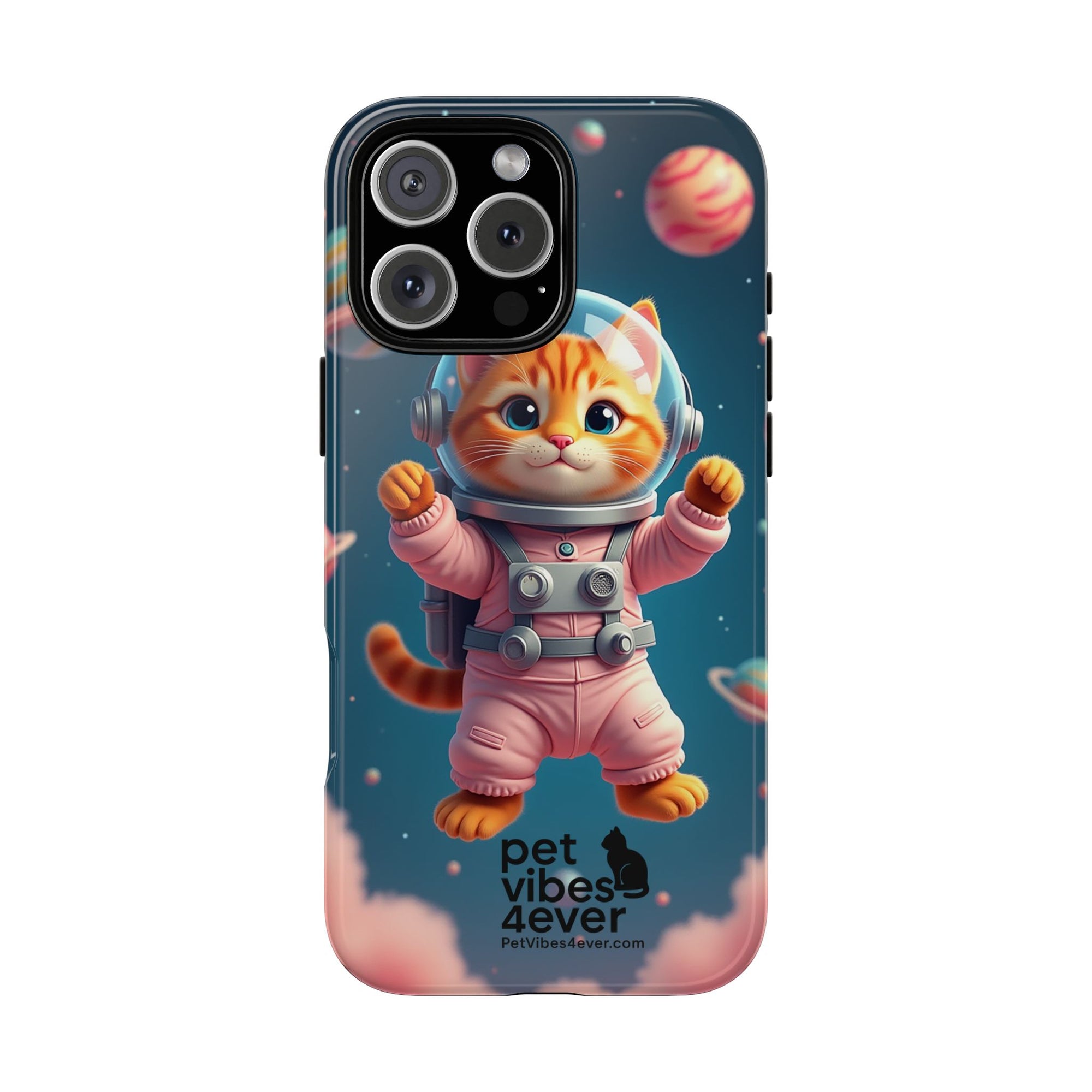 Cute Cat Phone Case, Cat Lovers Gift, Astrological Accessories, Fun Tech Gear, Space Theme Phone Cover