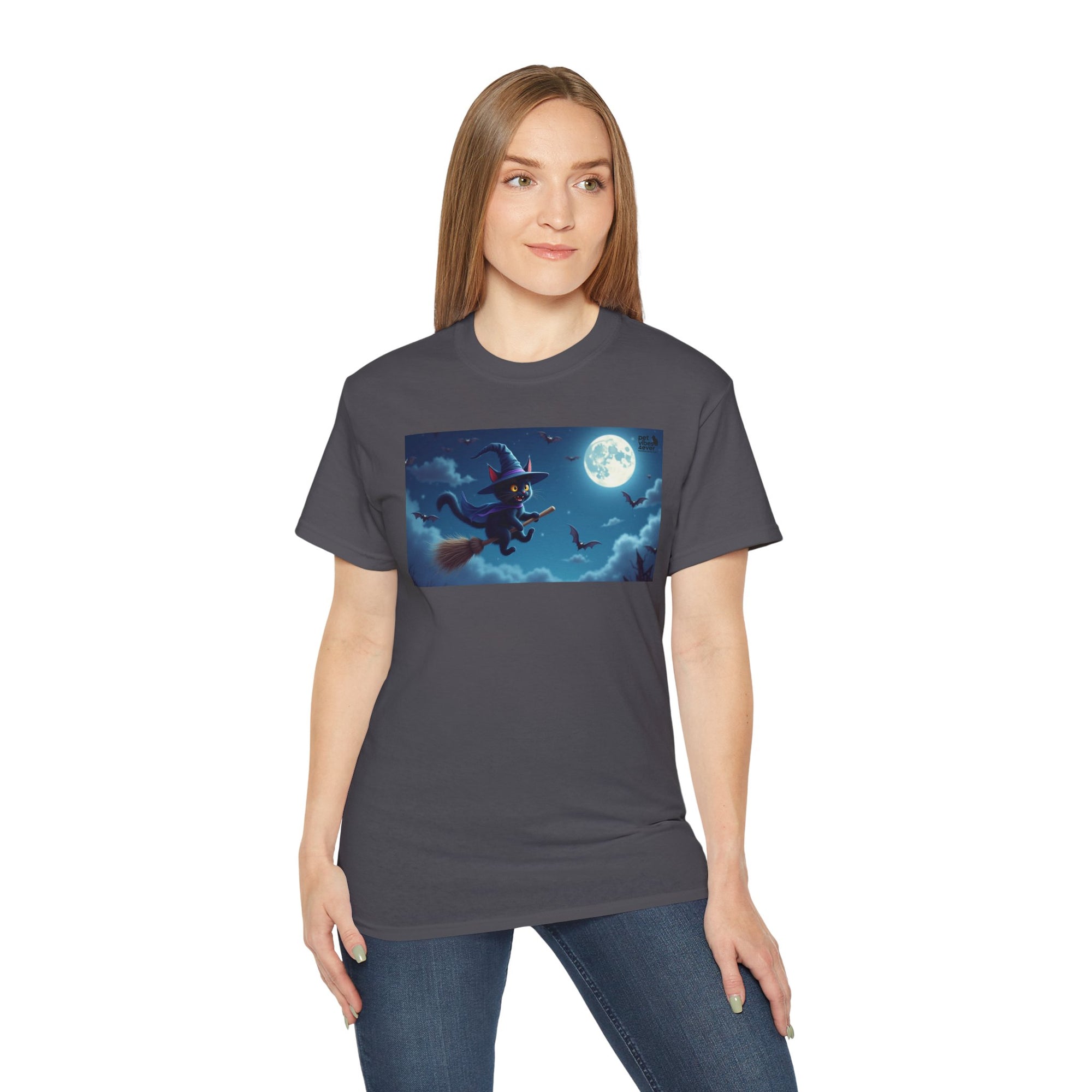 Moonlit Witch Unisex Tee | Spooky Vibes, Halloween Must-Have, Cozy Gift, Comfortable Everyday Wear, Magical Spirit Apparel