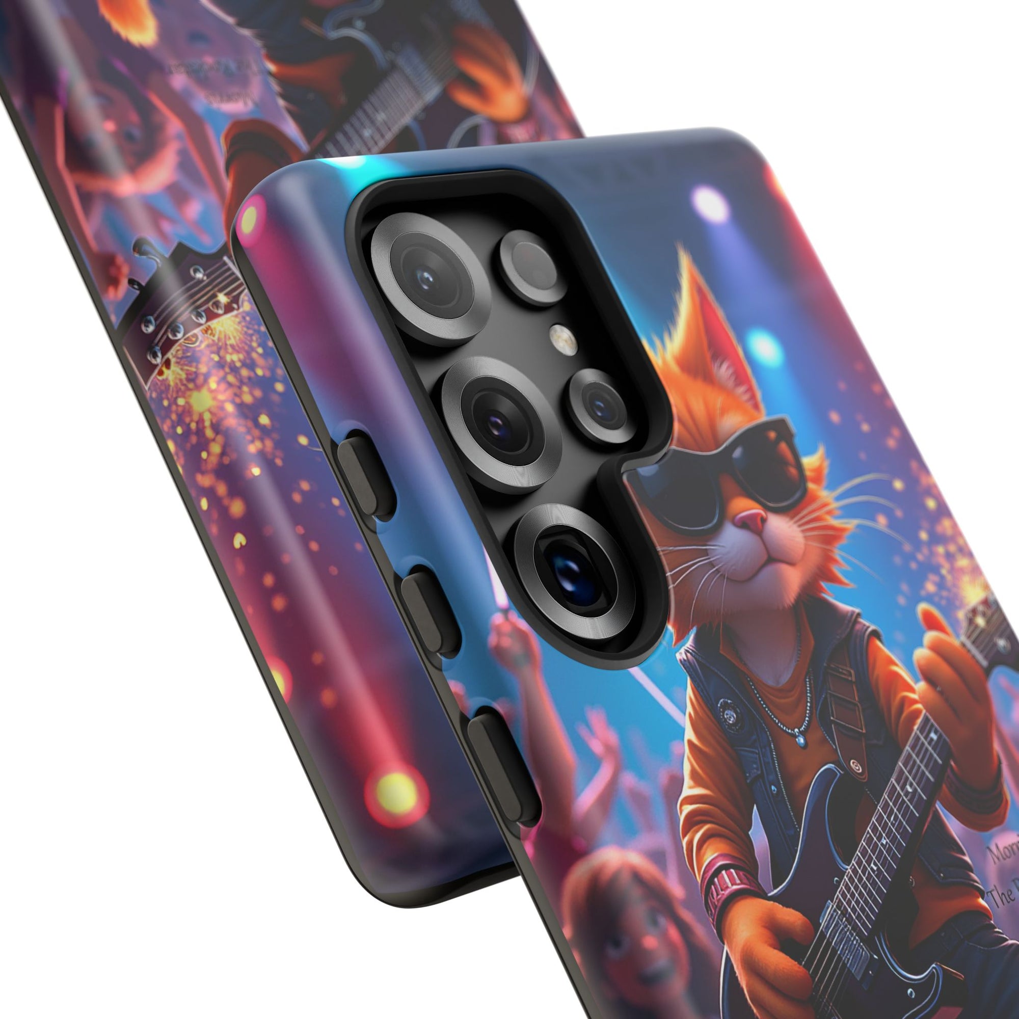 Guitar Cat Phone Case | Fun Pet Vibes | Unique Gift for Cat Lovers, Music Fans, Pet Owners, Birthday, Holidays, Personal Use