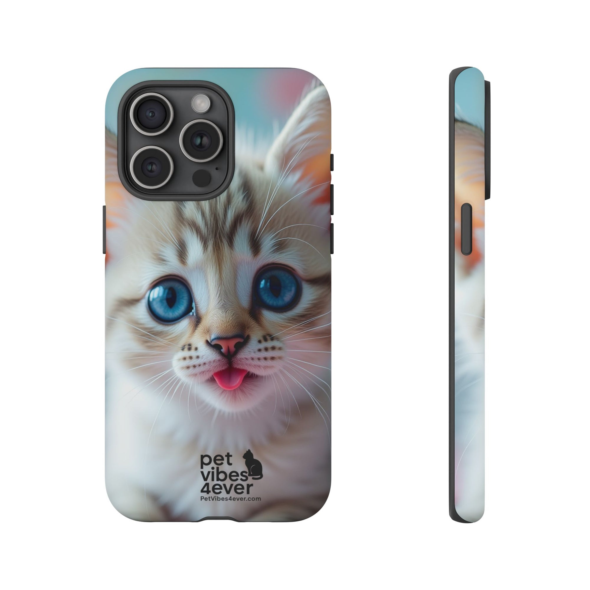 Cute Cat Phone Case, Pet Lover Gift, Unique Phone Cover, Animal Design Accessory, Fun Pet Vibes, Kitty Protection Shell