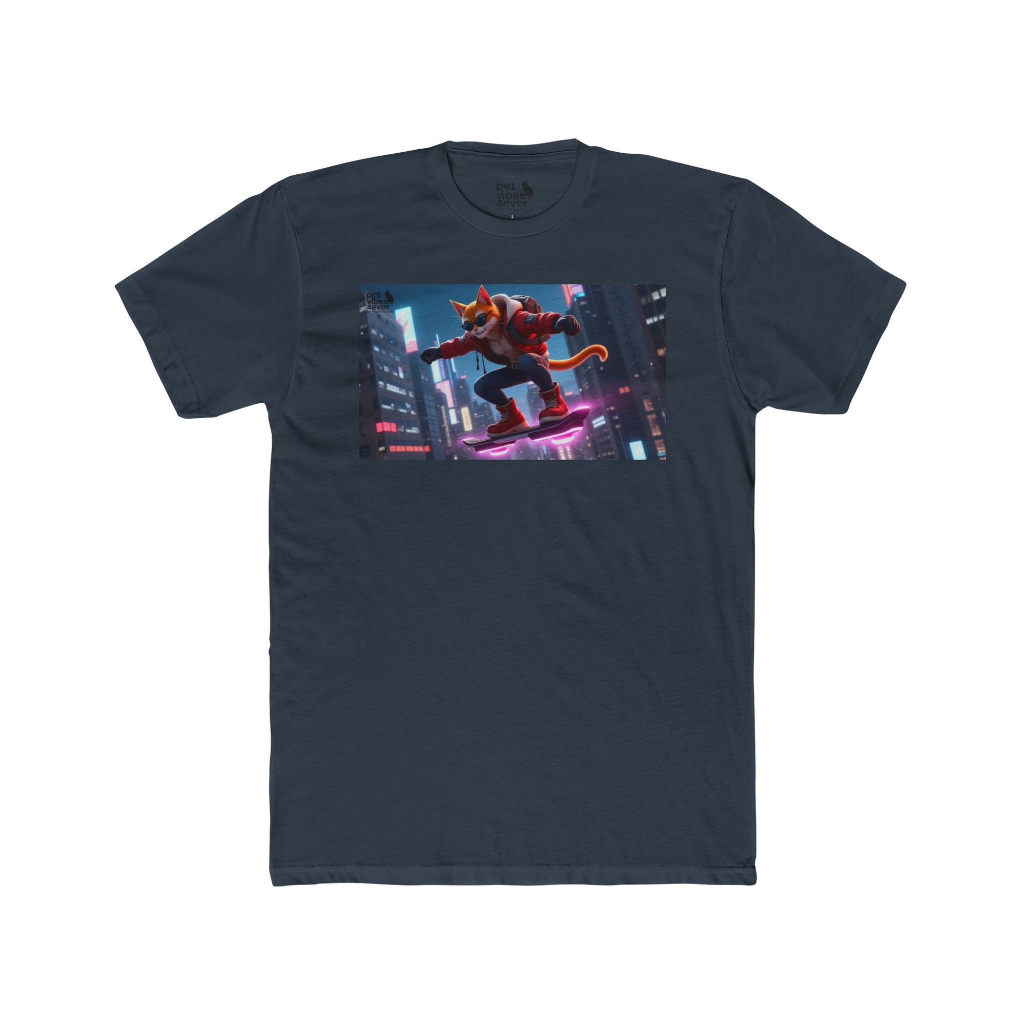 Urban Cat Adventure Tee | Cool Graphic T-Shirt, Streetwear, Anime Style, Skater Apparel, Gift for Cat Lovers, Summer Fashion
