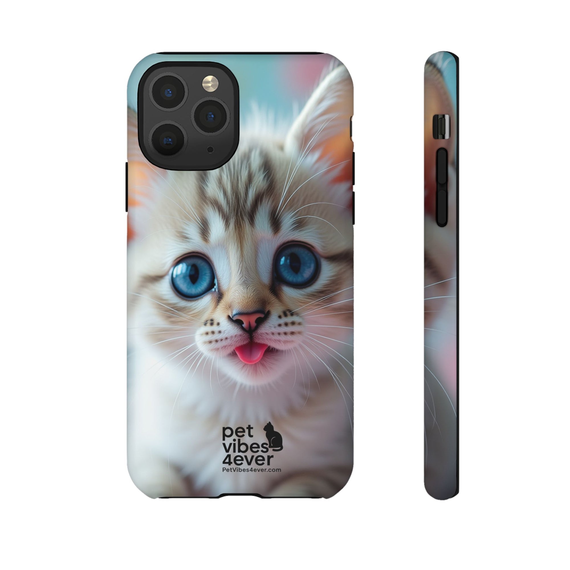 Cute Cat Phone Case, Pet Lover Gift, Unique Phone Cover, Animal Design Accessory, Fun Pet Vibes, Kitty Protection Shell