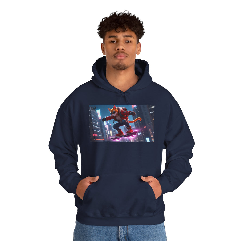 Urban Jungle Unisex Hoodie - Retro Neon Design, Streetwear Sweatshirt, Perfect for Teens, Gift for Video Game Lovers, Cozy Layering