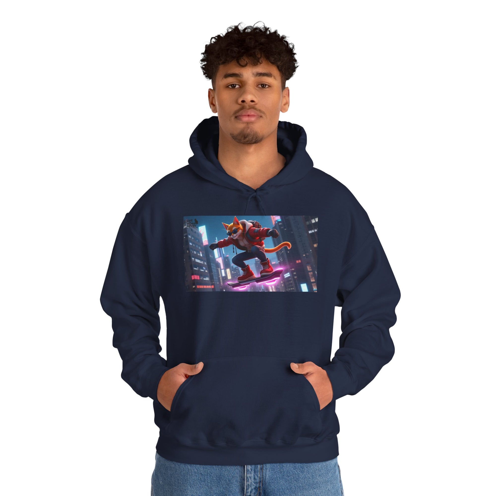 Urban Jungle Unisex Hoodie - Retro Neon Design, Streetwear Sweatshirt, Perfect for Teens, Gift for Video Game Lovers, Cozy Layering