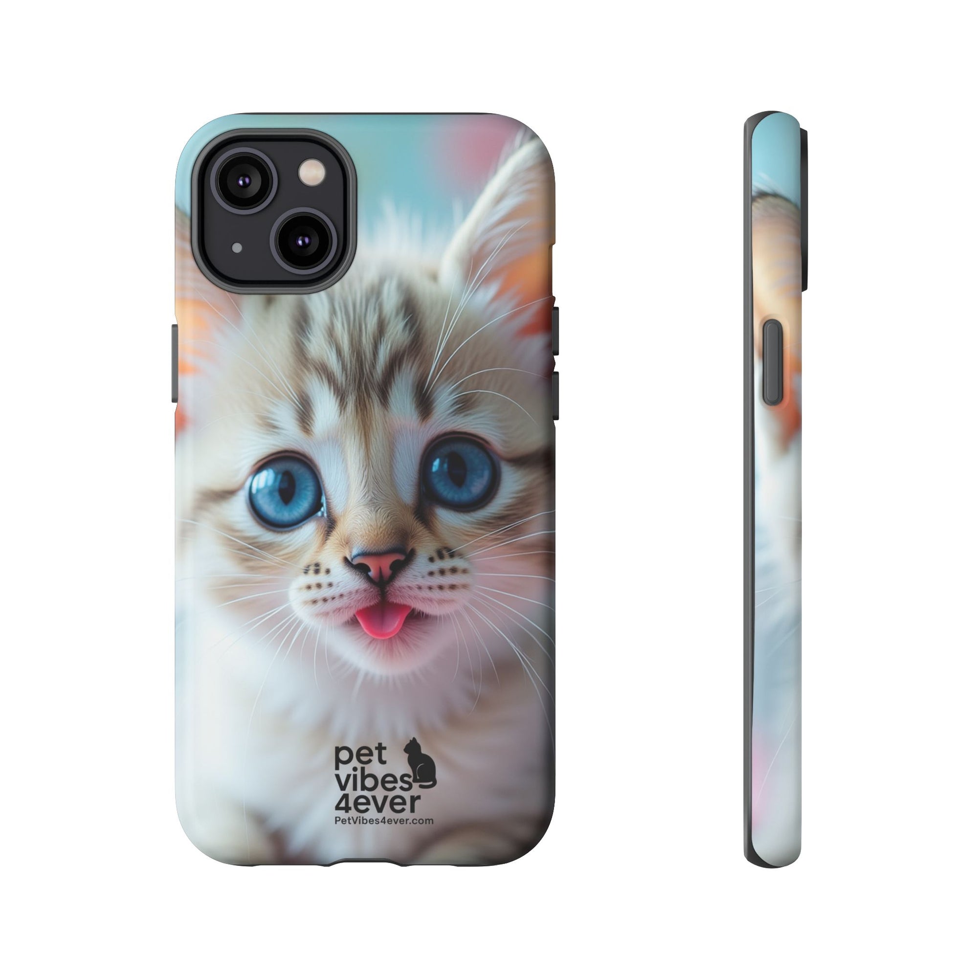 Cute Cat Phone Case, Pet Lover Gift, Unique Phone Cover, Animal Design Accessory, Fun Pet Vibes, Kitty Protection Shell