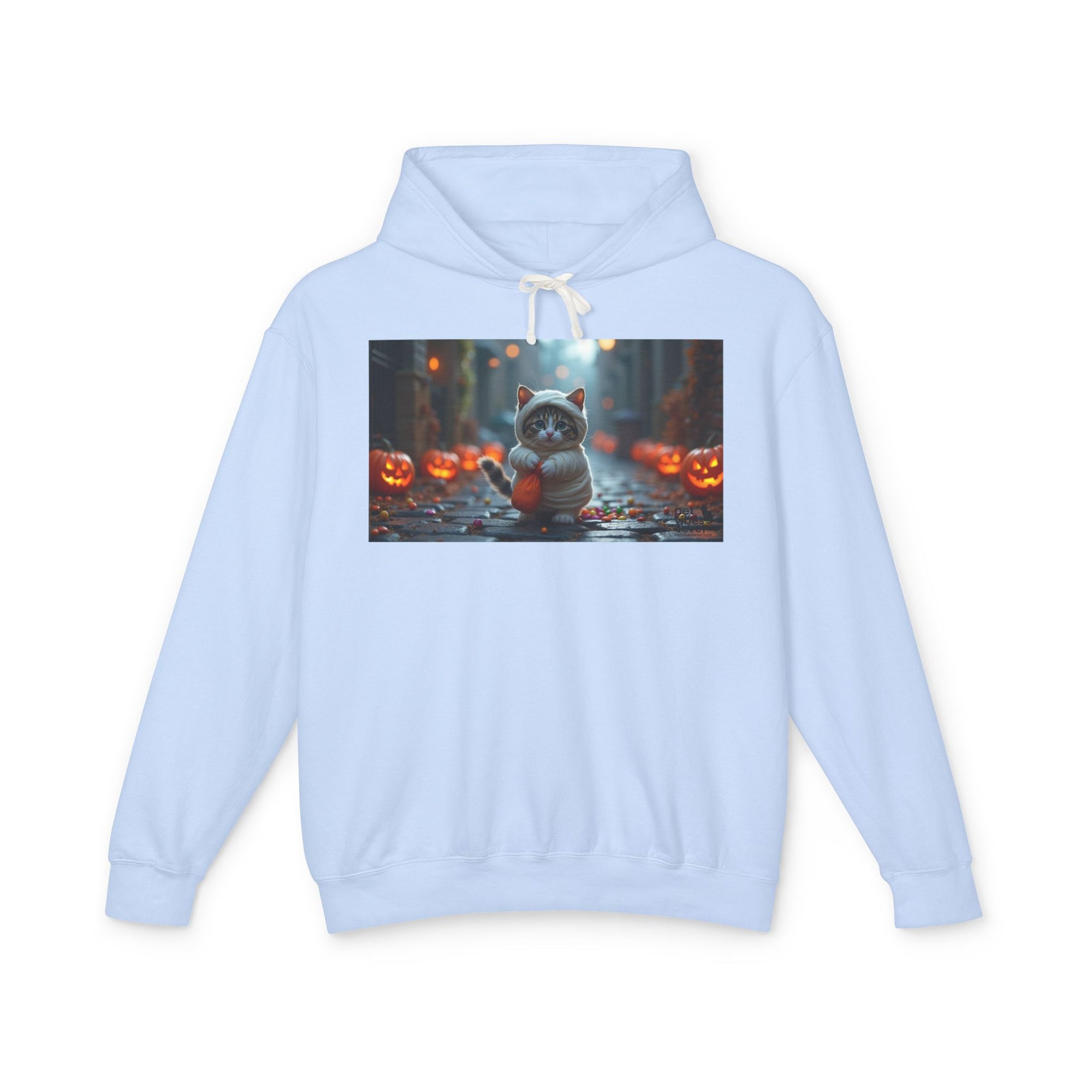 Halloween Cat Unisex Hoodie, Cozy Sweatshirt for Fall, Cute Pumpkin Design, Gift for Cat Lovers, Perfect for Halloween