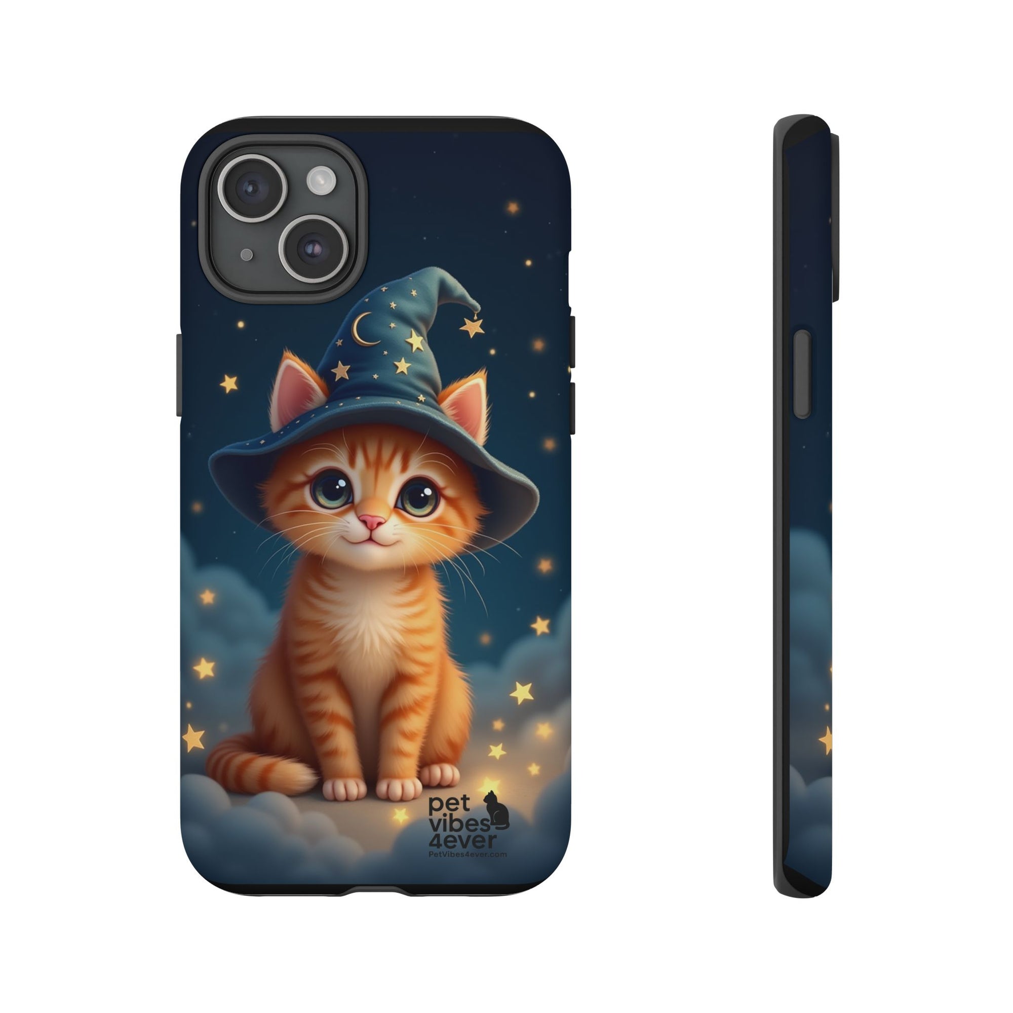 Cat-Themed Phone Case, Cute Cat Case, Pet Lover Gift, Kawaii Phone Accessory, Celestial Cat Design, Stylish Gadget Protector