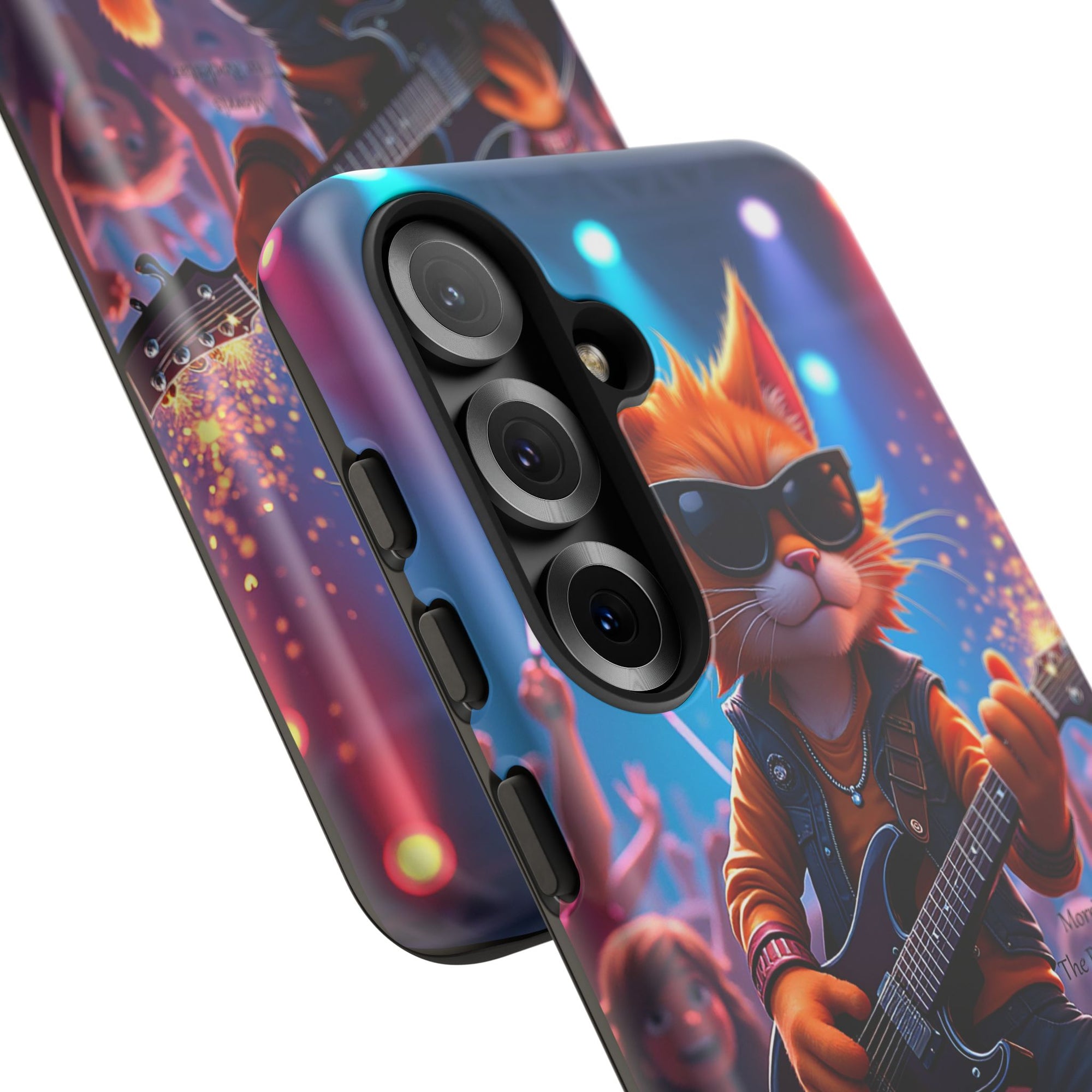 Guitar Cat Phone Case | Fun Pet Vibes | Unique Gift for Cat Lovers, Music Fans, Pet Owners, Birthday, Holidays, Personal Use