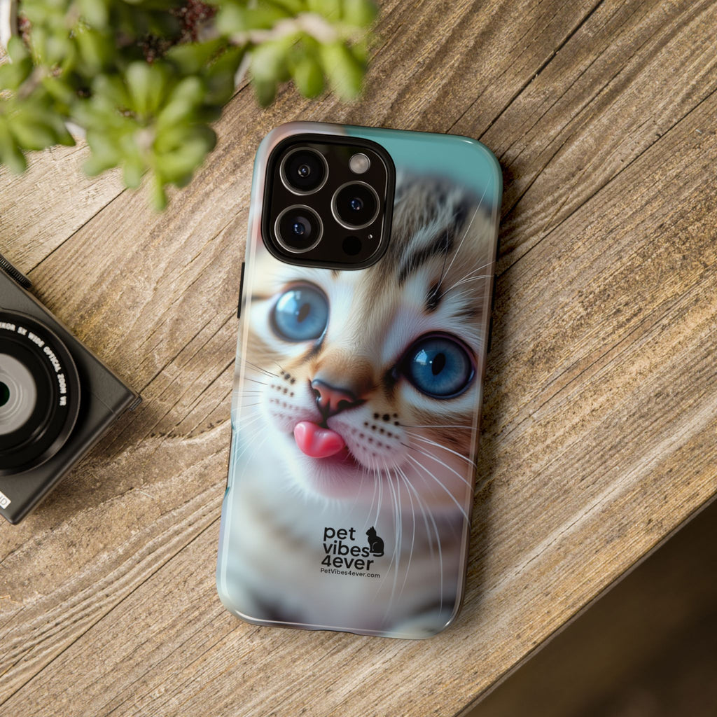 Cute Cat Phone Case, Pet Lover Gift, Funny Animal Protector, Cute Tech Accessories, Cat Mom Gift