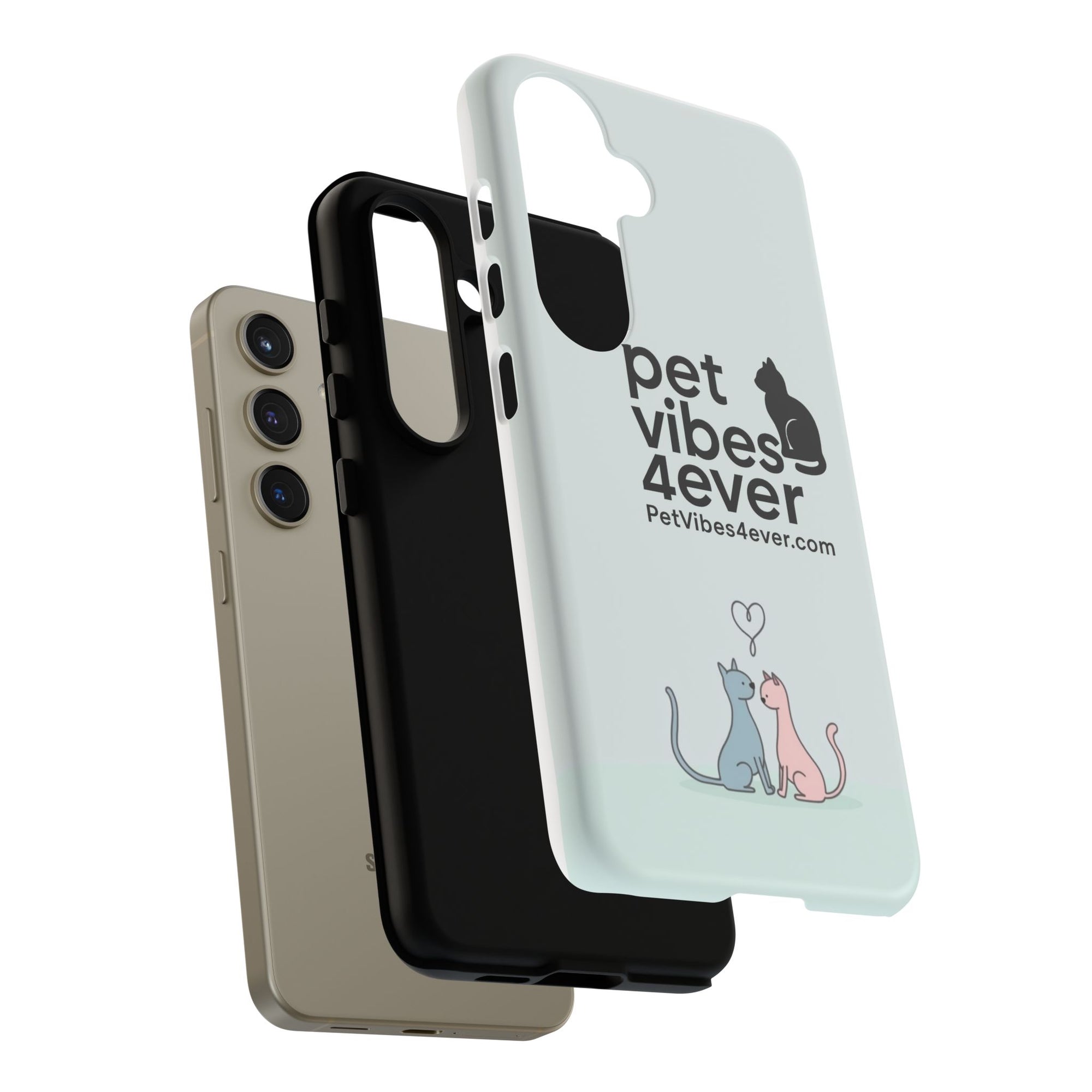 Cute Cat Phone Case, Colorful Tough Case for Pet Lovers, Cat-Themed Accessory, Gift for Animal Lovers, Mobile Phone Protection