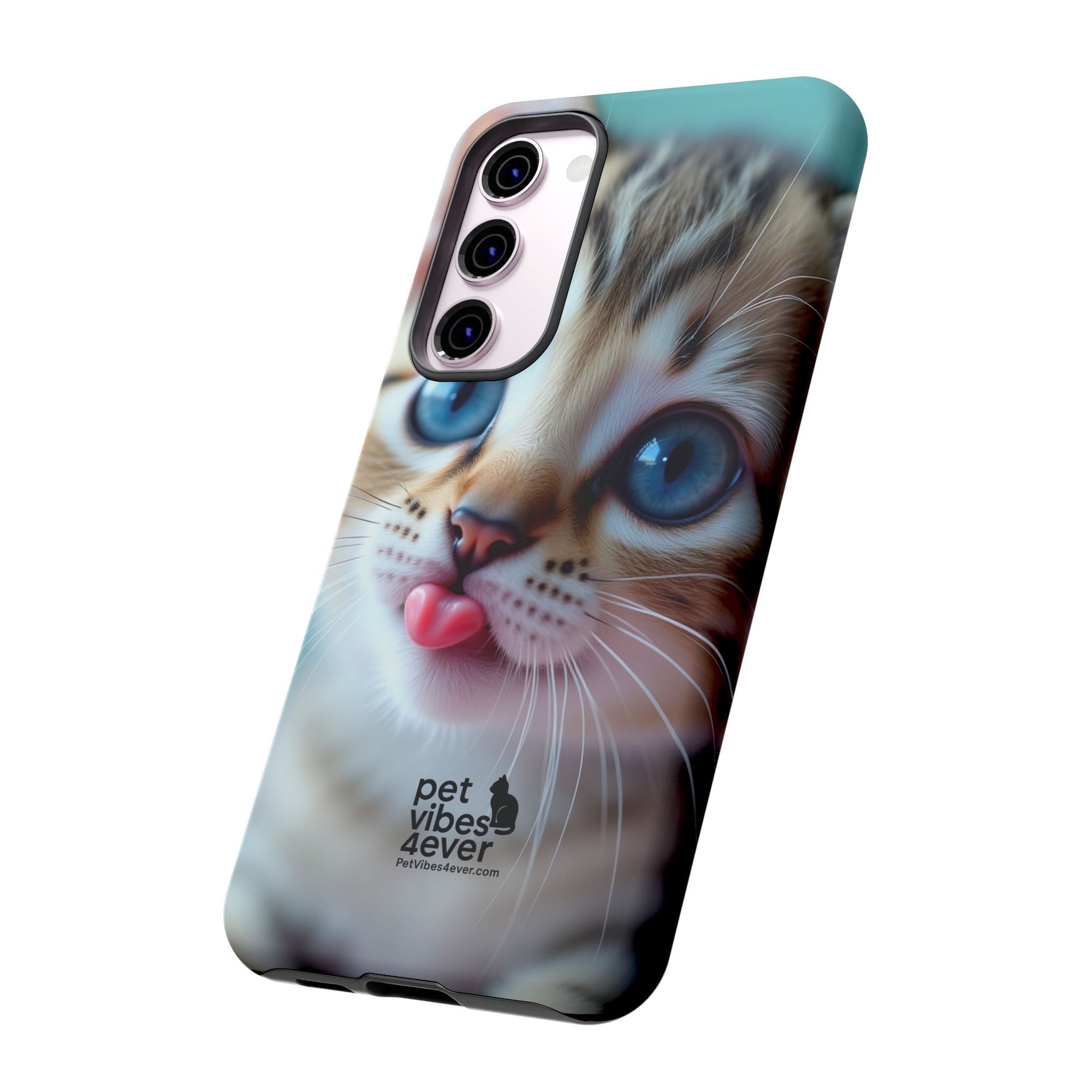 Cute Cat Phone Case, Pet Lover Gift, Durable Phone Cover, Animal Print Case, Cute Kitten Accessory