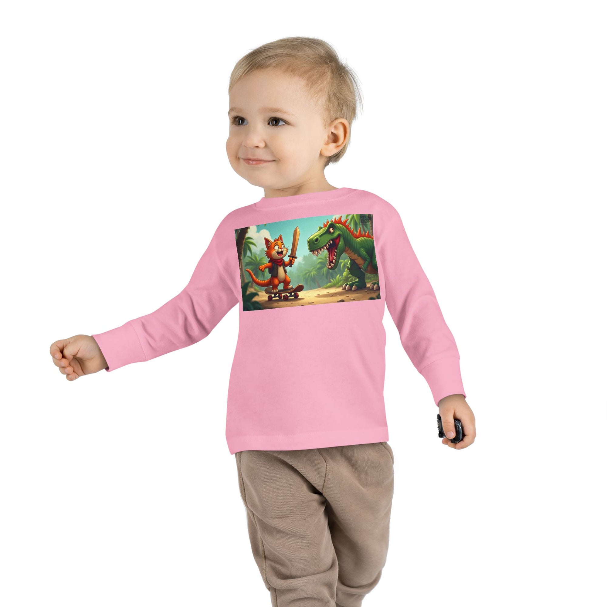 Whimsical Dinosaur Adventure Toddler Long Sleeve Tee - Perfect for Playdates, Birthdays, Family Outings, and Everyday Fun, Kids' [...]